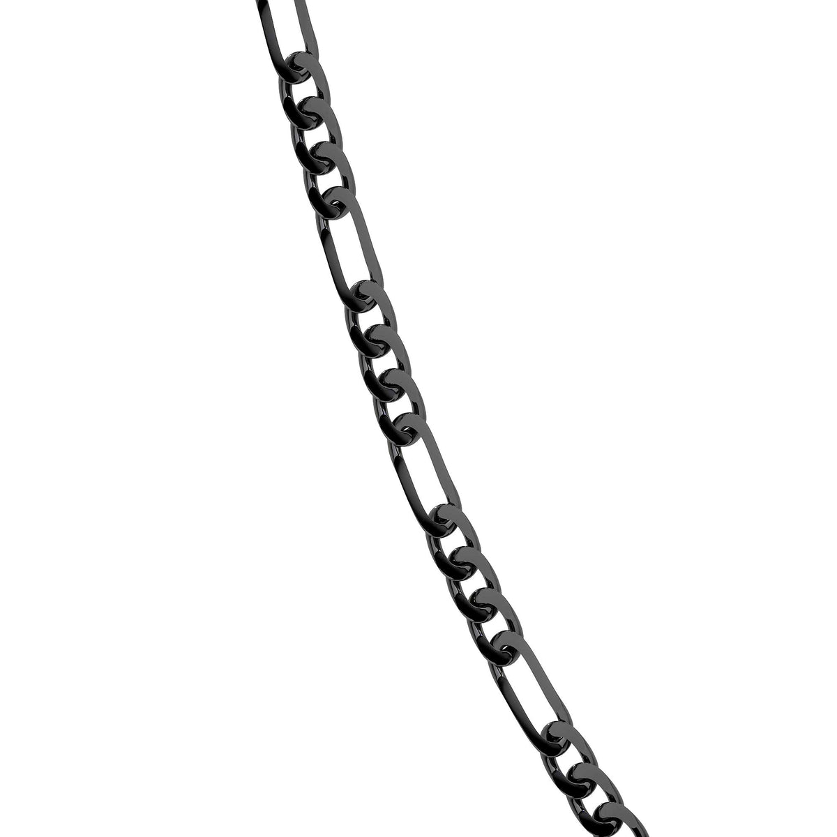 Cadena De Plata 925 Figaro 3x1 de 50 Cm Calibre 2.5 Mm