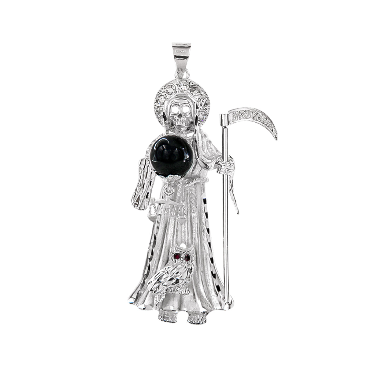 Dije De Santa Muerte De Plata 925 2.7cm