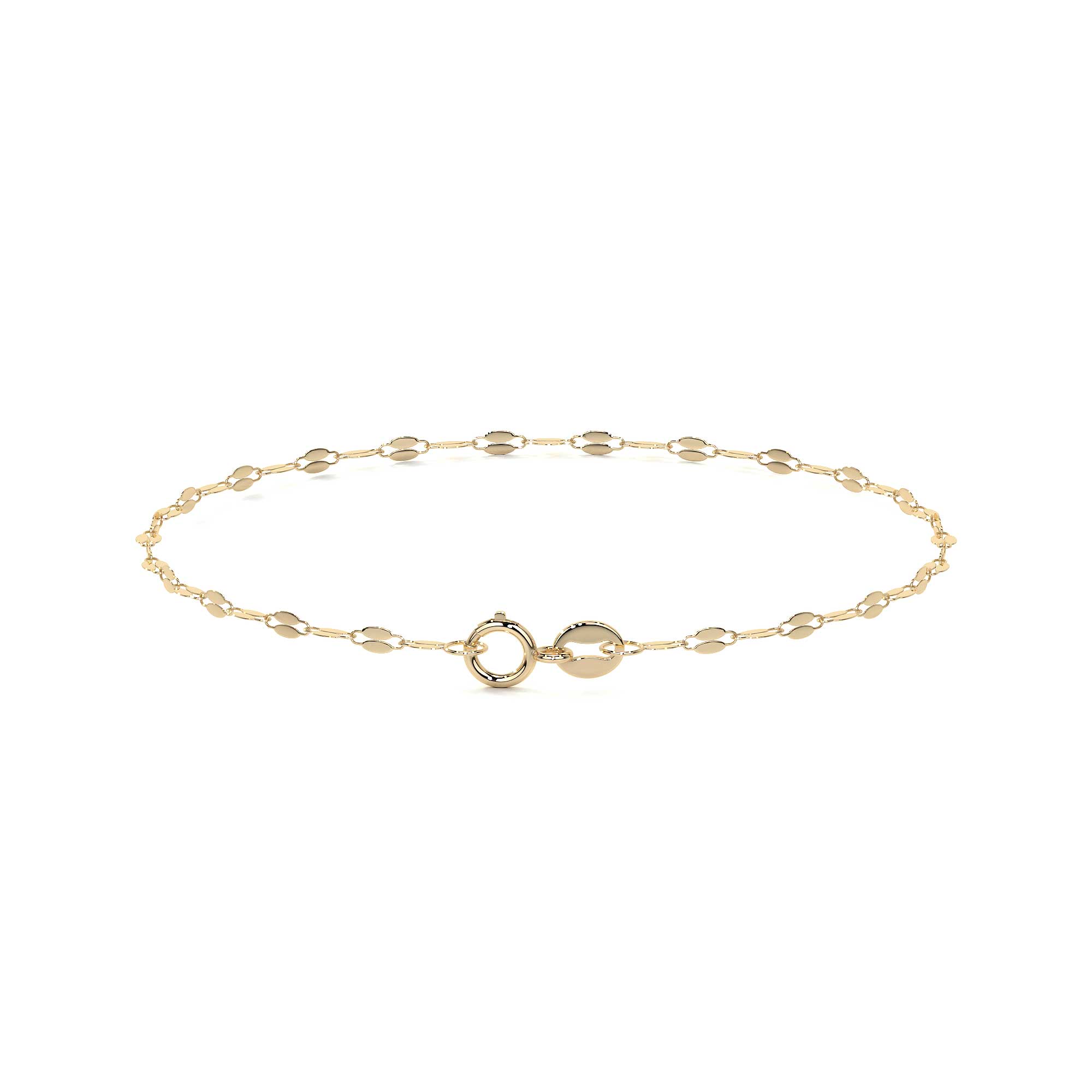 Pulsera Italiana Grano De Cafe De 10 Quilates 1mm, 19 Cm Dorado 6 18.5 Cm 6 Cm 19 Cm