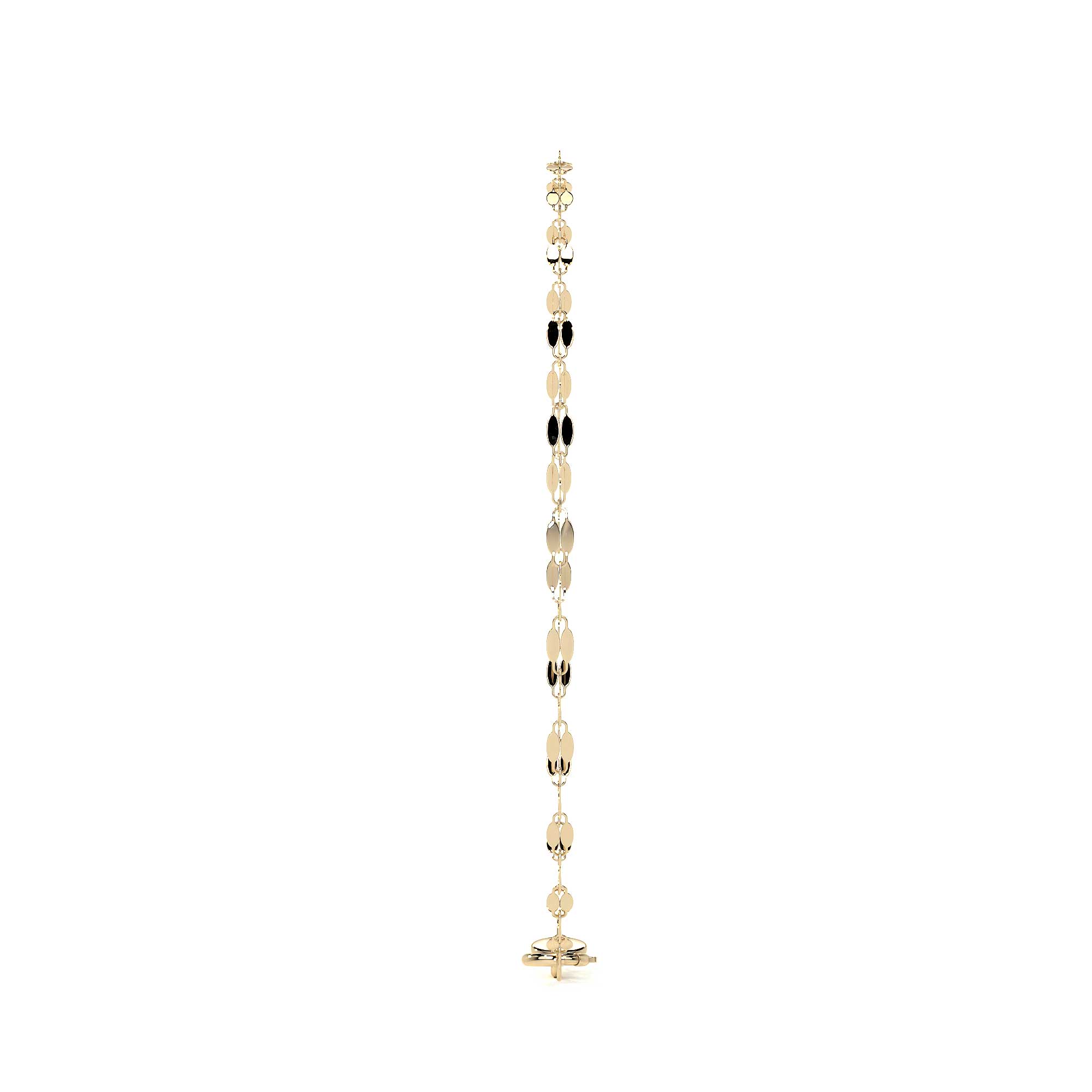 Pulsera Italiana Grano De Cafe De 10 Quilates 1mm, 19 Cm Dorado 6 18.5 Cm 6 Cm 19 Cm