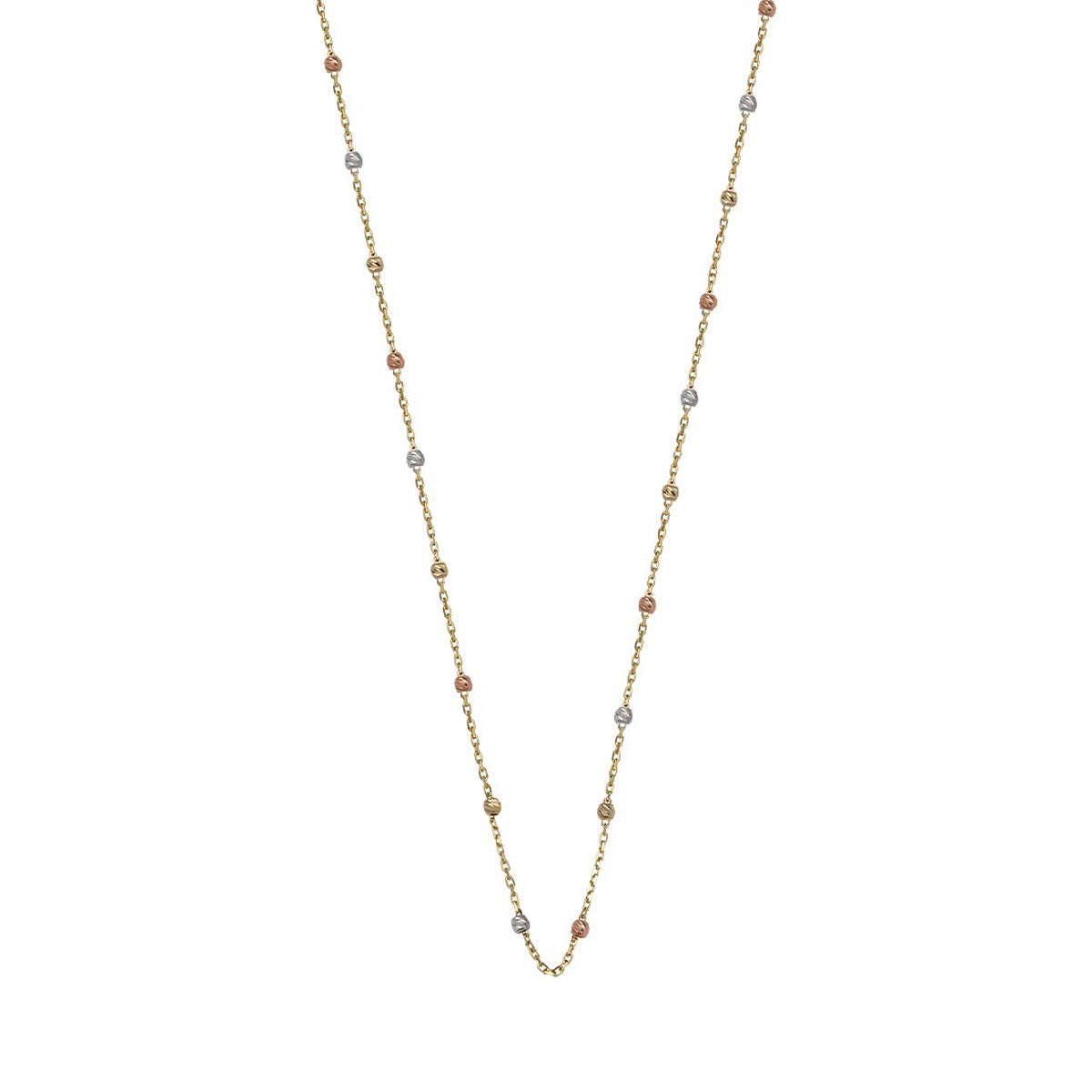 Collar Viviana De Oro De 10k De 50 Cm Con Bola 2.5mm