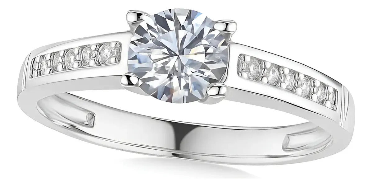 Anillo Solitario Para Mujer De Plata 925, Medida 7