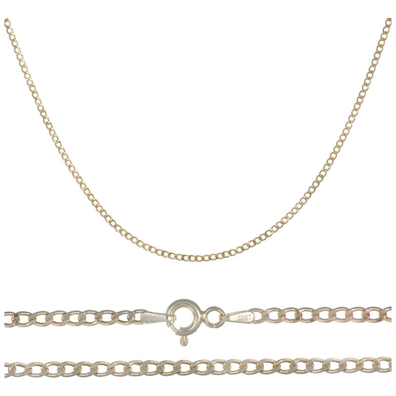 Cadena Italiana De 10k, Estilo Cubana, Calibre 2mm