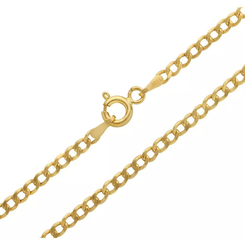 Cadena Italiana De 10k, Estilo Cubana, Calibre 2mm