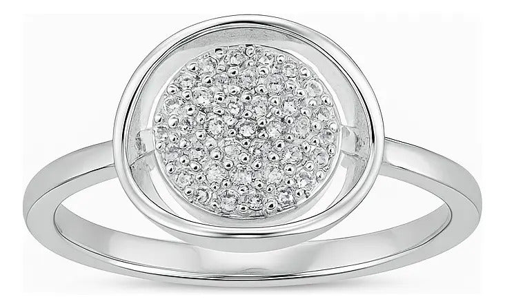 Anillo De Circulos Con Zirconias Para Mujer De Plata 925
