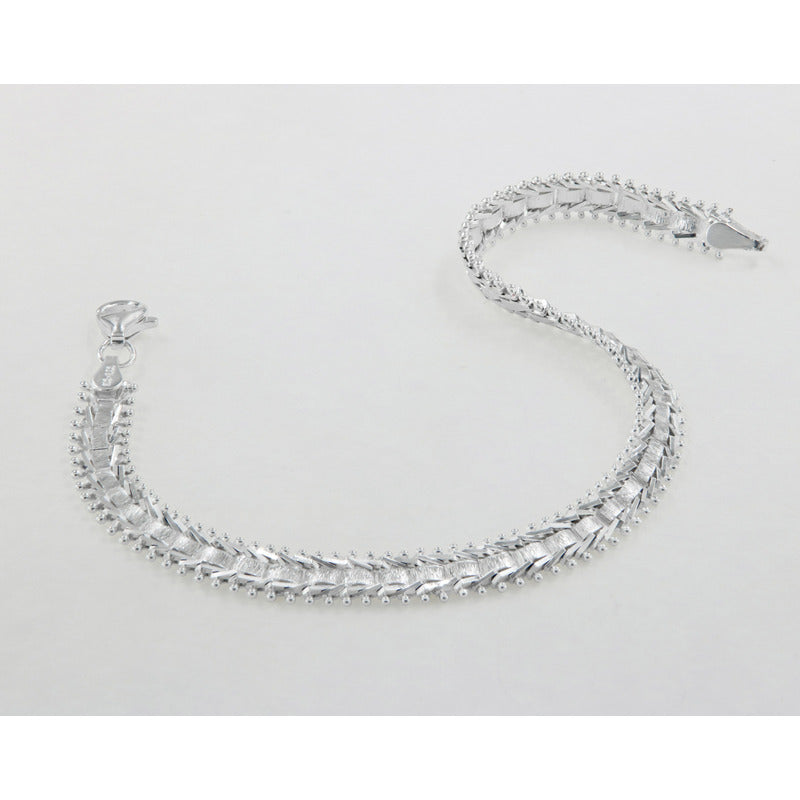 Pulsera De Plata Ley 925 Armada A Mano Para Mujer