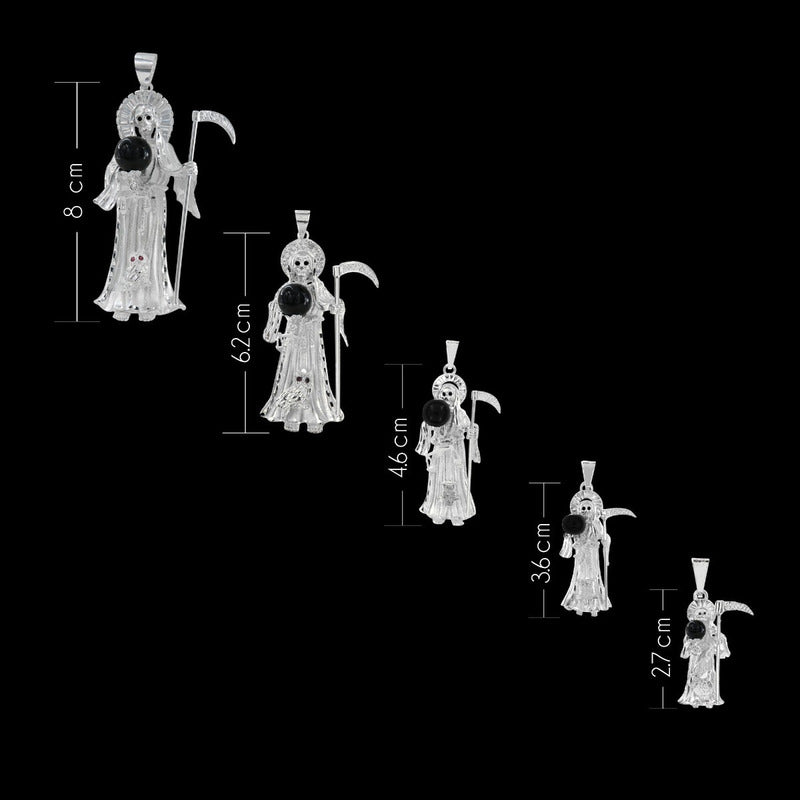 Dije De Santa Muerte De Plata 925 6.2cm