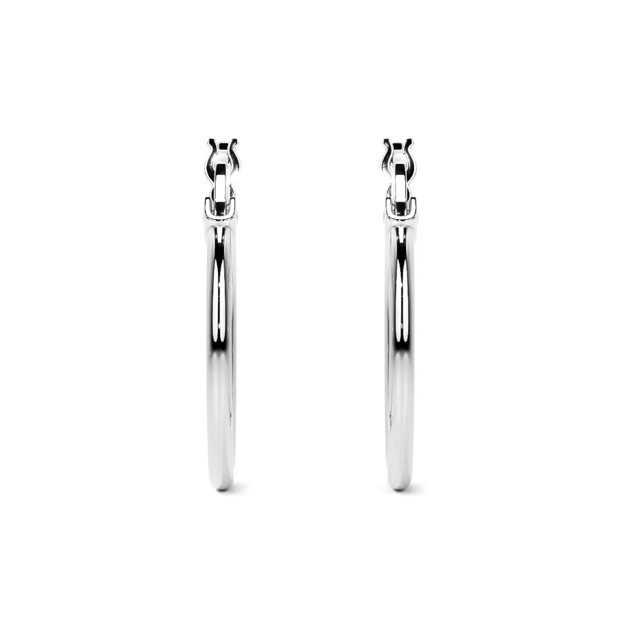 Arete Arracada Ligera Para Mujer Lisa De Plata Ley 925