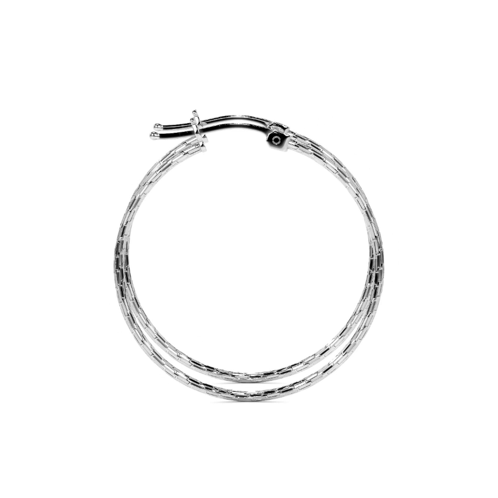 Arete Arracada Diamantada Ligera De Plata Ley 925 Para Mujer Estilo Domino