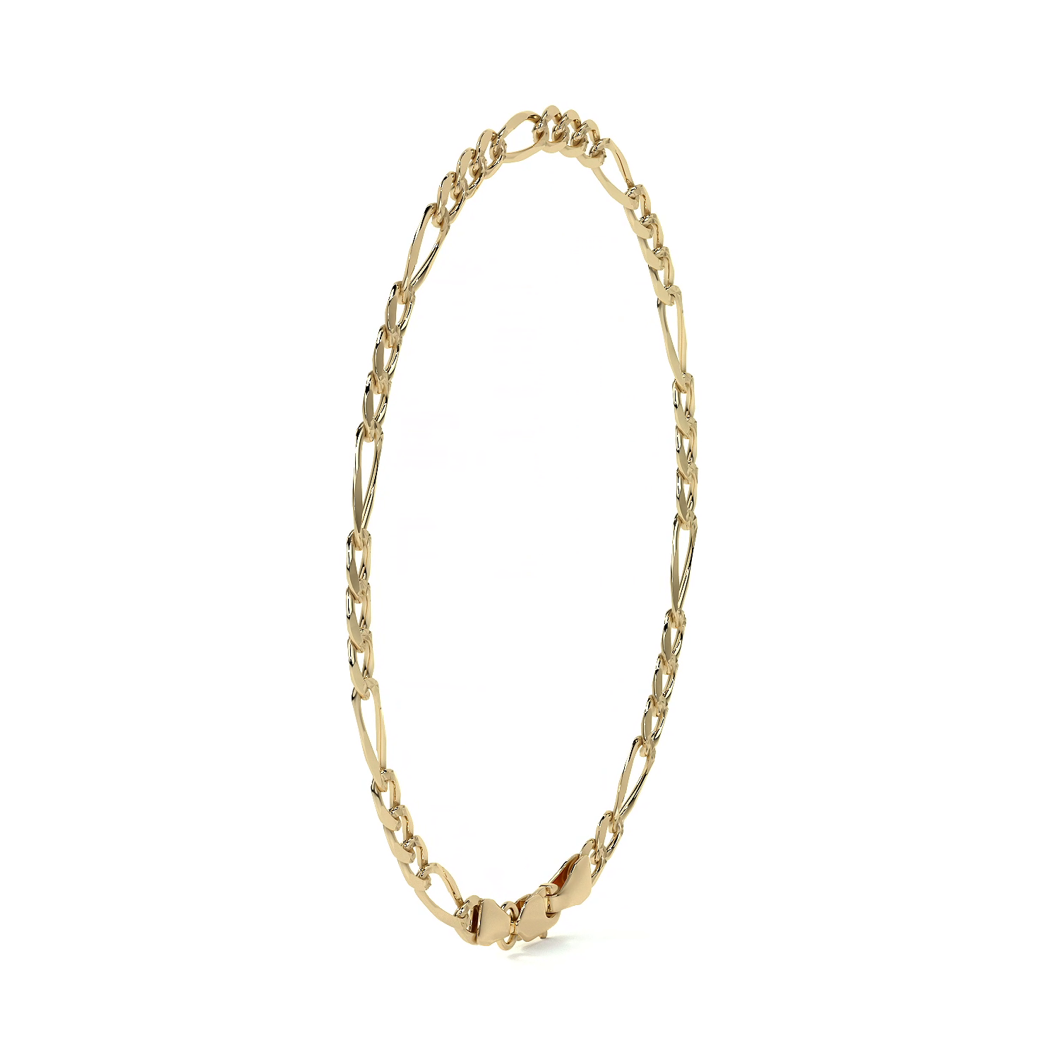 Pulsera de Oro 10K Estilo Figaro Italiano | Brazalete Elegante de Joyería Fina