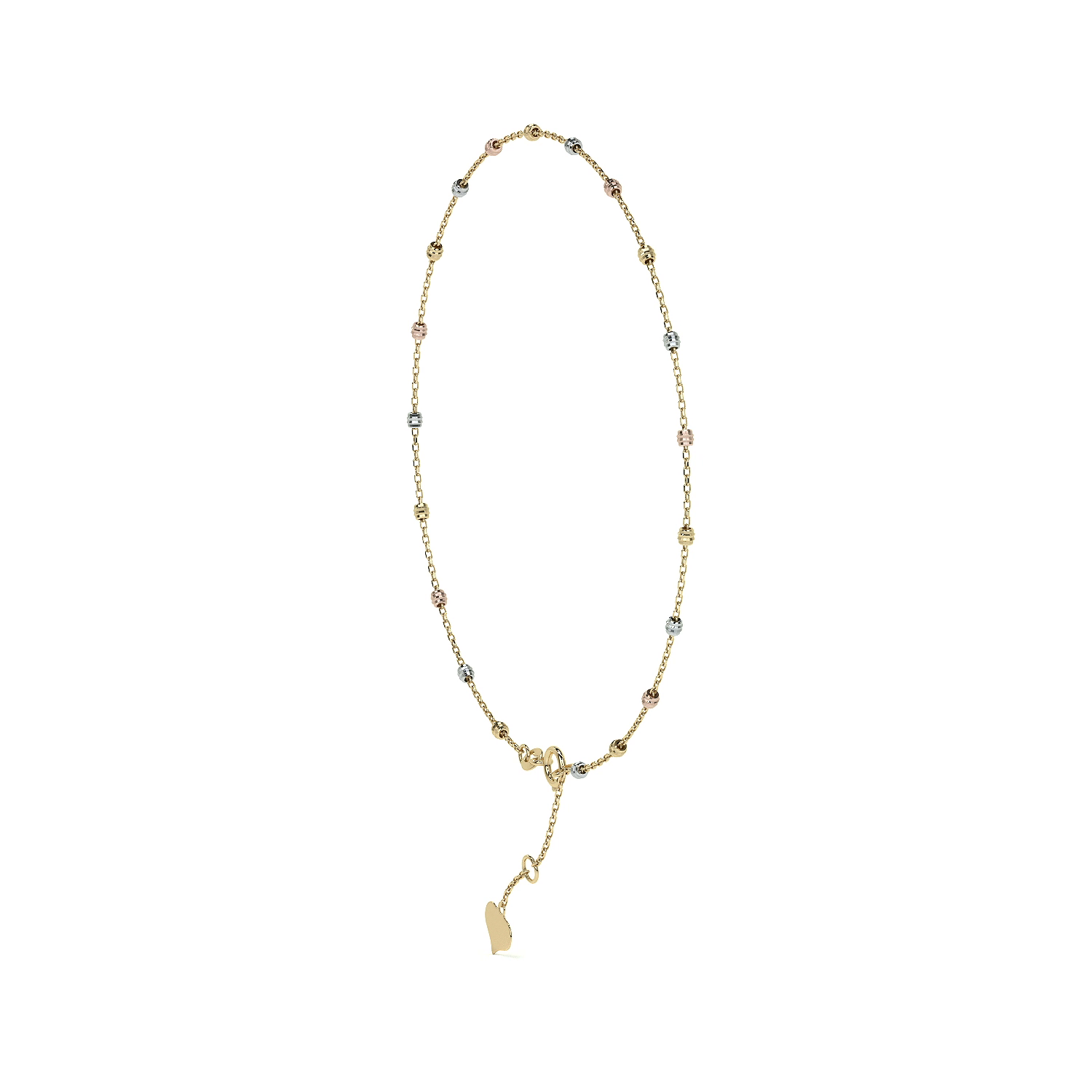 Esclava Viviana Ajustable de Oro 10K con Bola Lisa | Pulsera Elegante de Joyería Fina