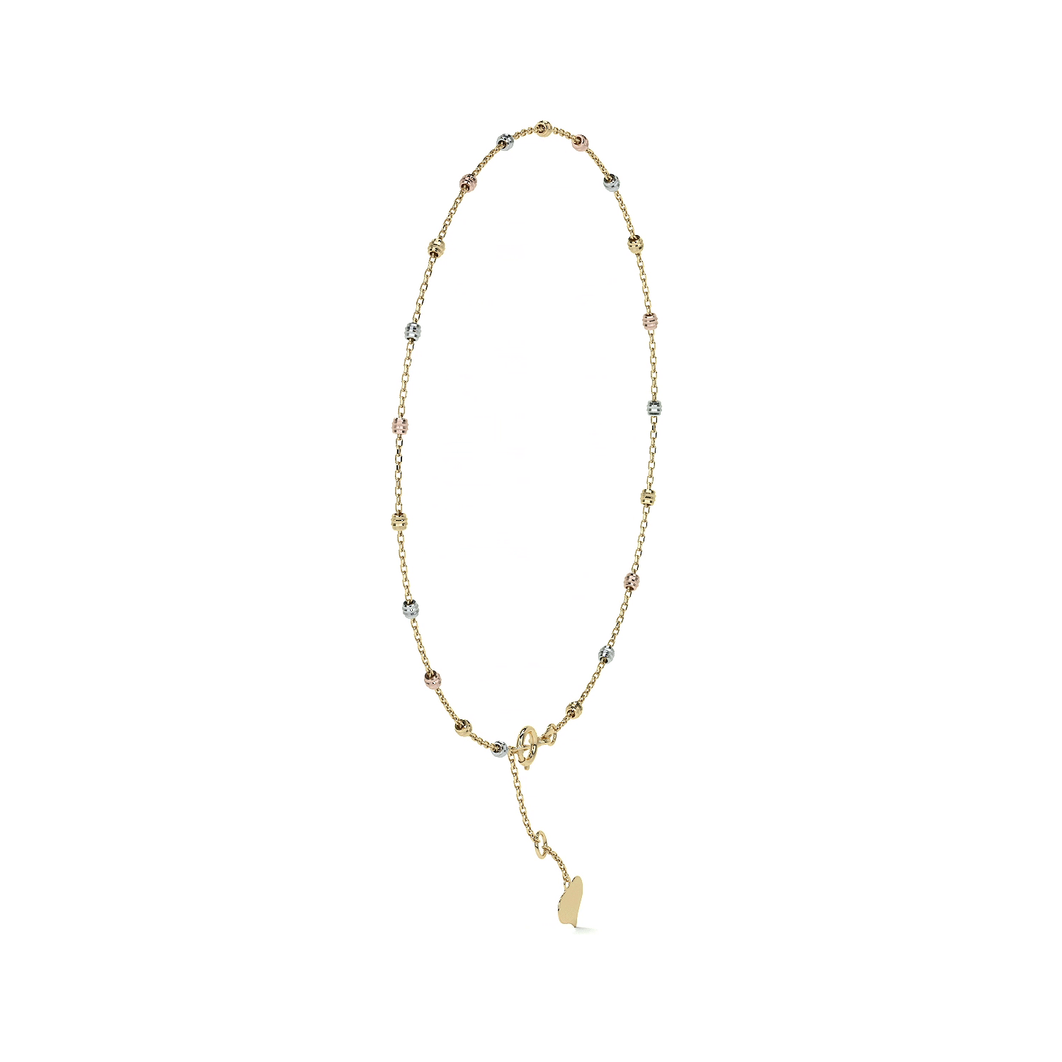 Esclava Viviana Ajustable de Oro 10K con Bola Lisa | Pulsera Elegante de Joyería Fina