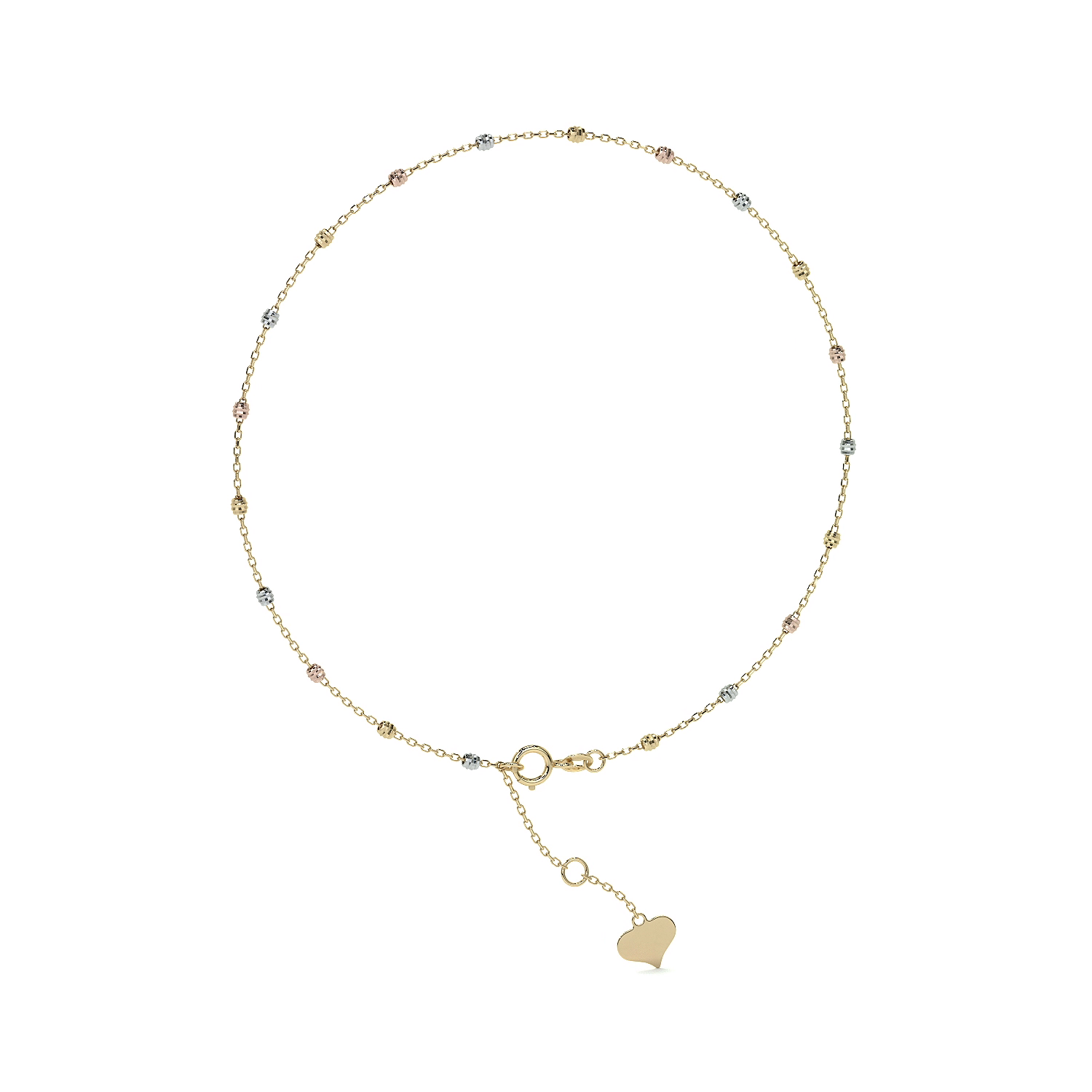 Esclava Viviana Ajustable de Oro 10K con Bola Lisa | Pulsera Elegante de Joyería Fina