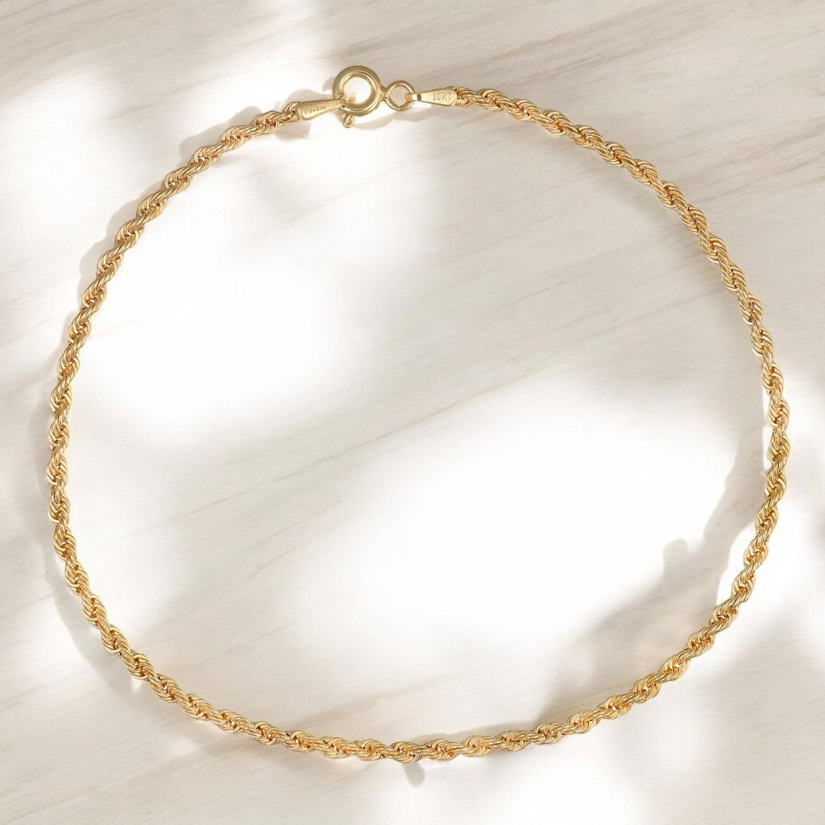 Pulso Torsal De Oro Italiano 10k, Calibre 2.6mm, 21.5 Cm