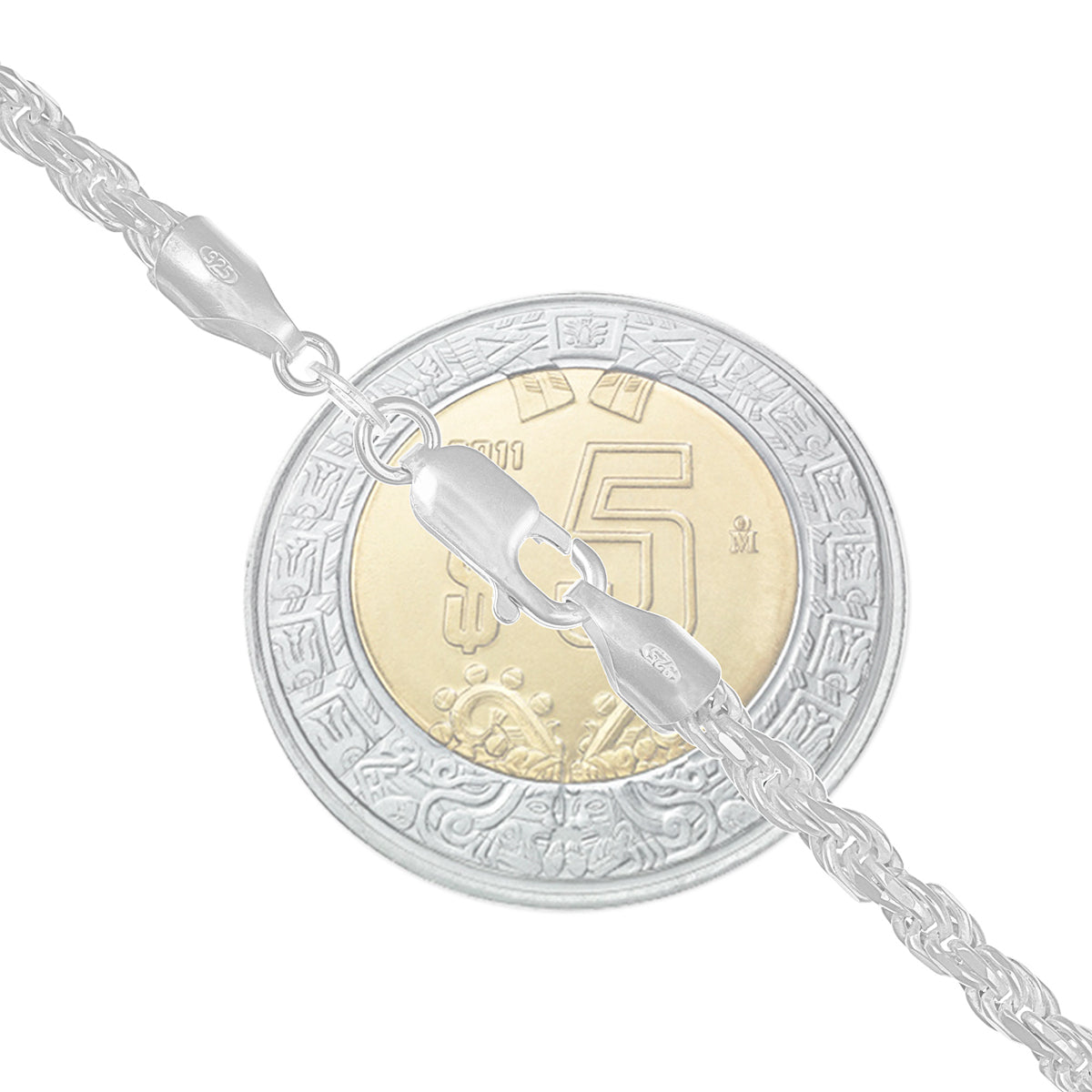 Cadena De Plata 925 Italiana Torsal Calibre 1.9mm en 4 colores