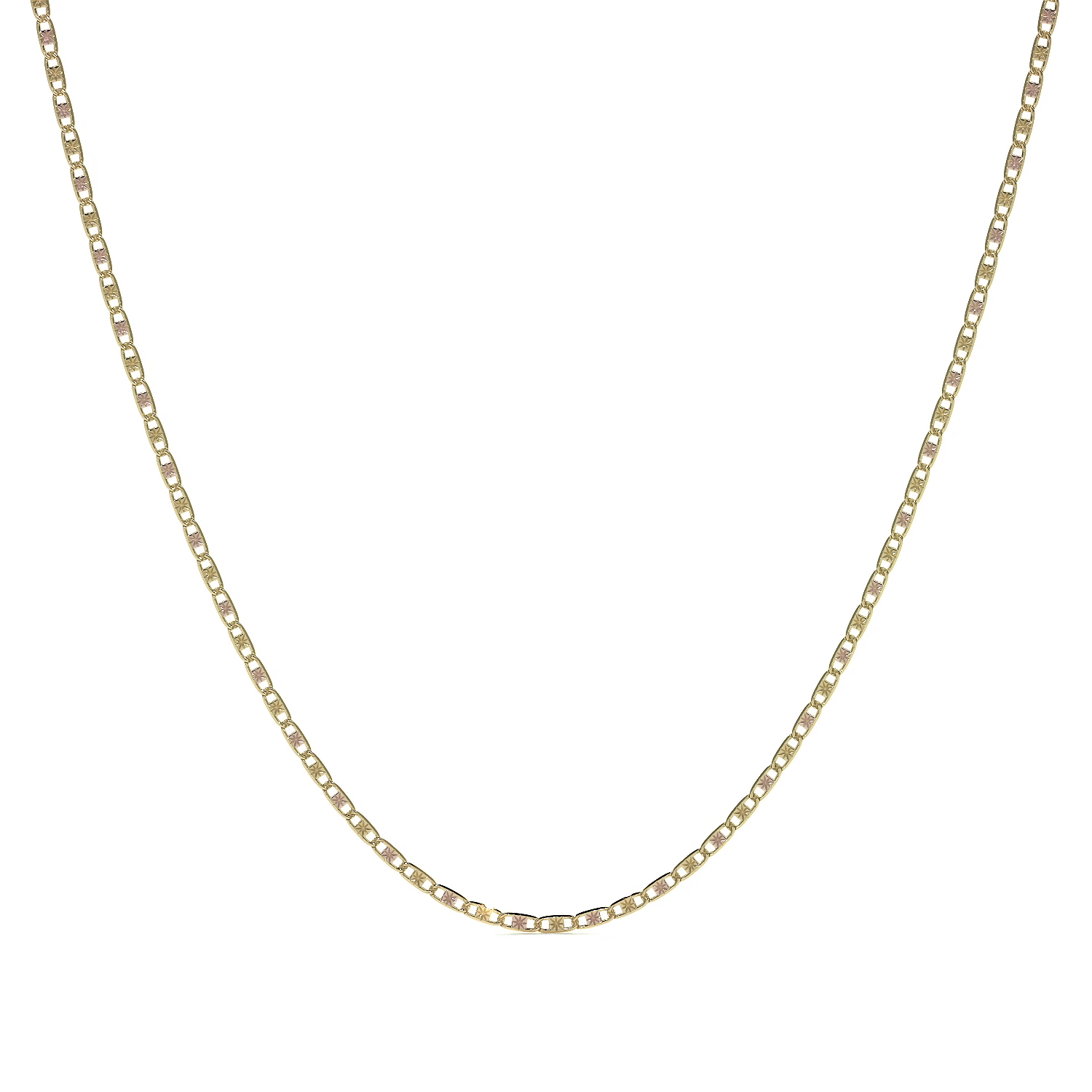 Cadena de Oro 10K Valentino 55cm | Collar de Oro Italiano 2.3mm con Broche de Argolla | Joyería Fina