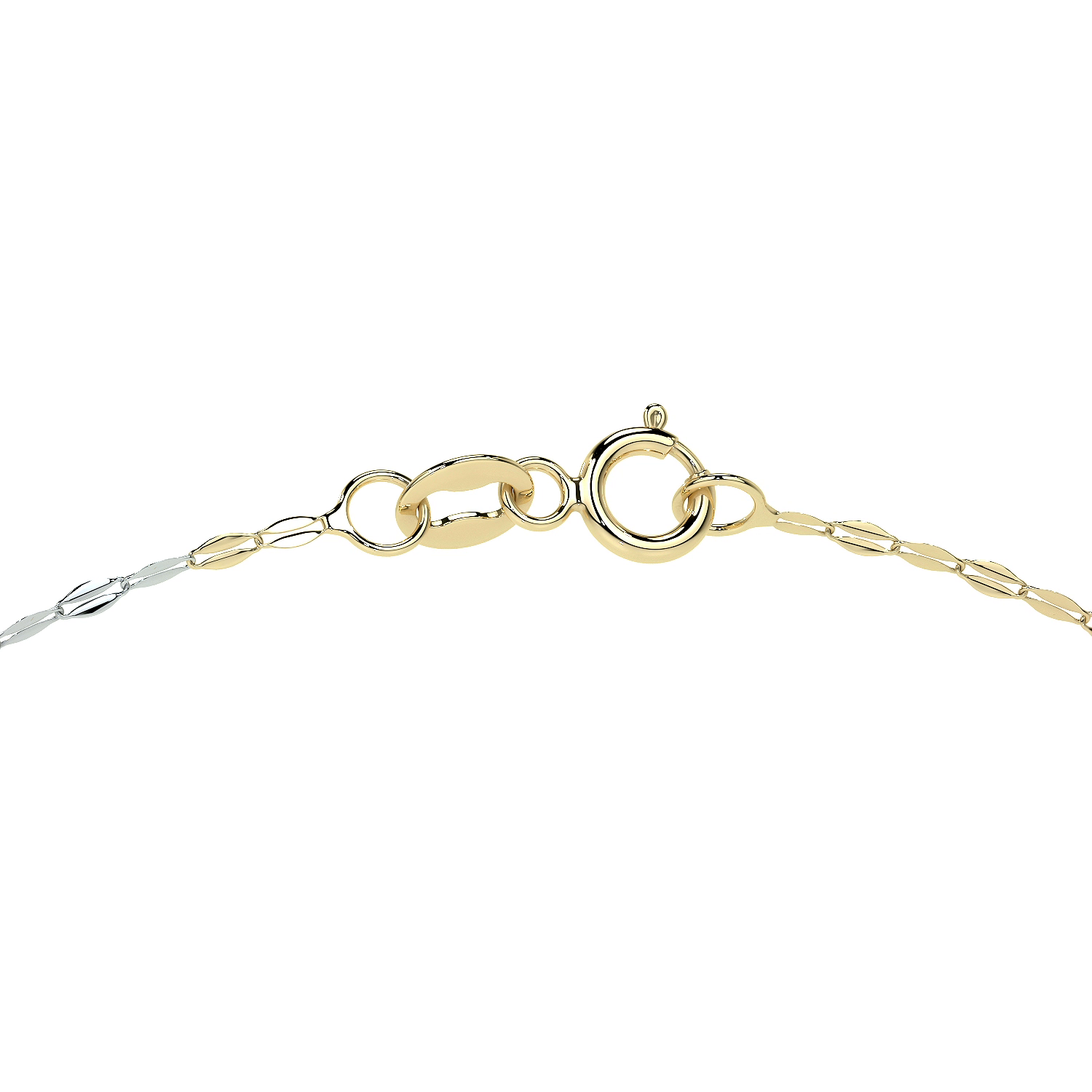 Cadena de Oro 14K Grano de Café Tricolor | Collar Italiano 1mm Oro Blanco, Amarillo y Rosa | 40 a 55 cm