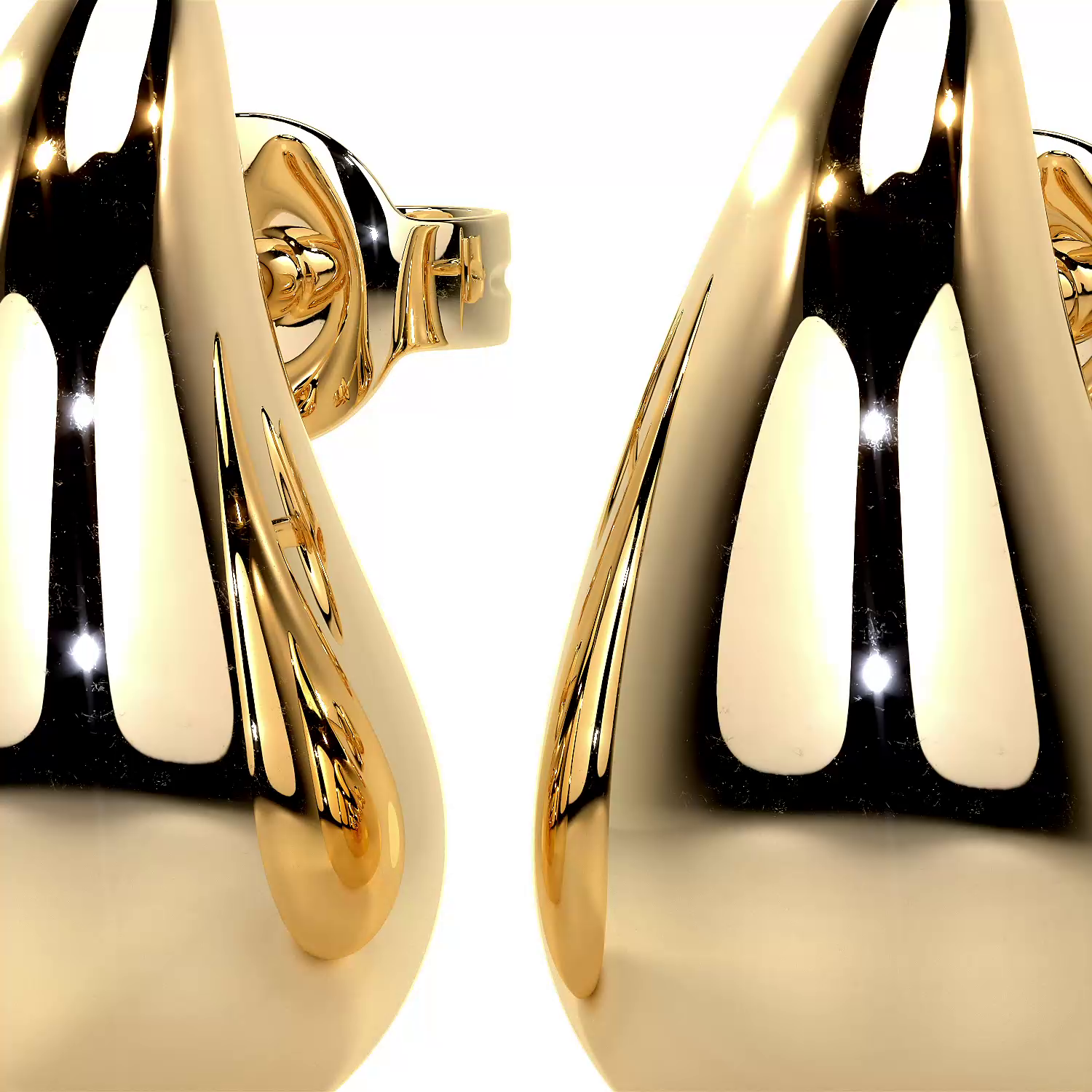 Arete De Oro 10k En Forma De Gota