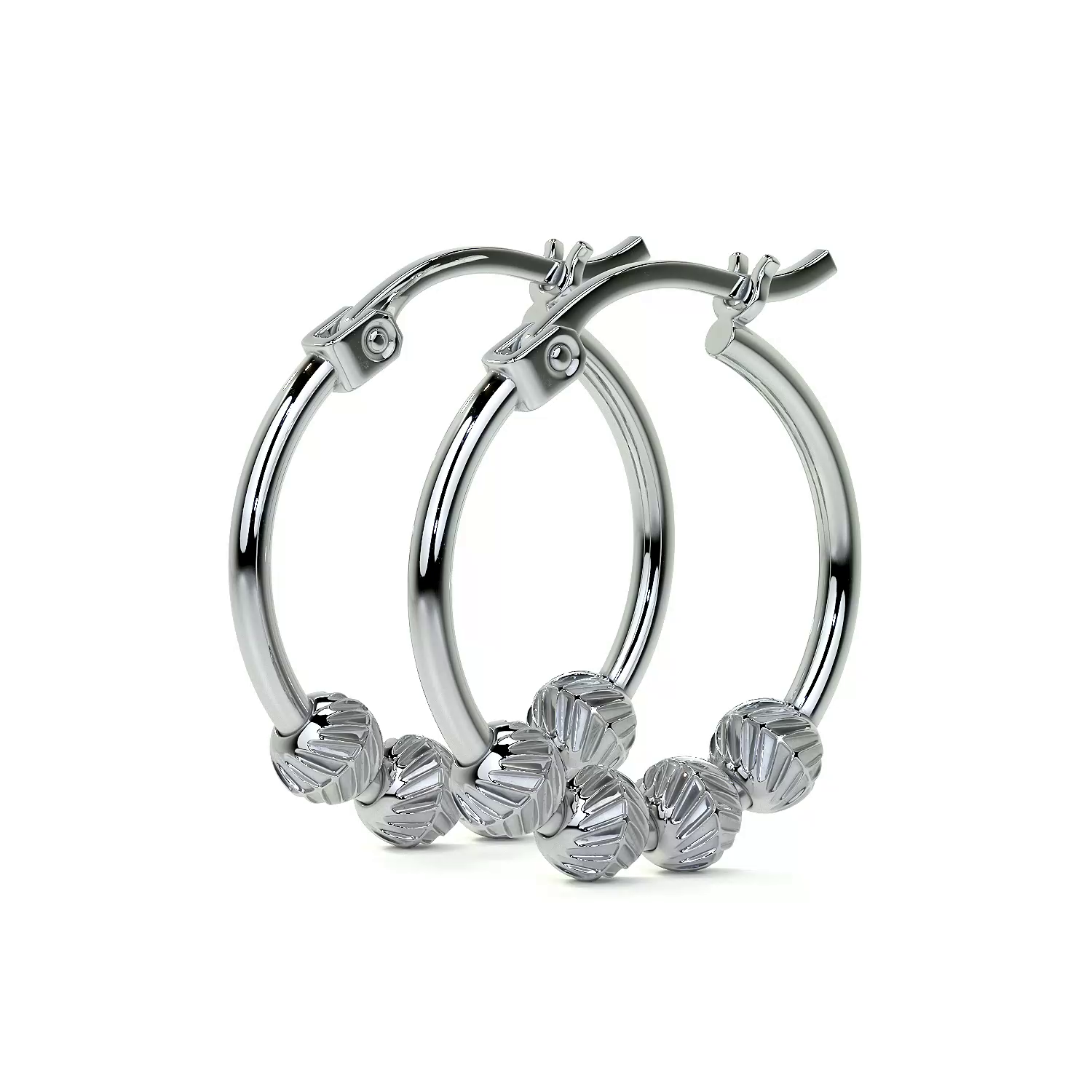 Arete De Plata Ley 925 Para Mujer Con Bola Diamantada