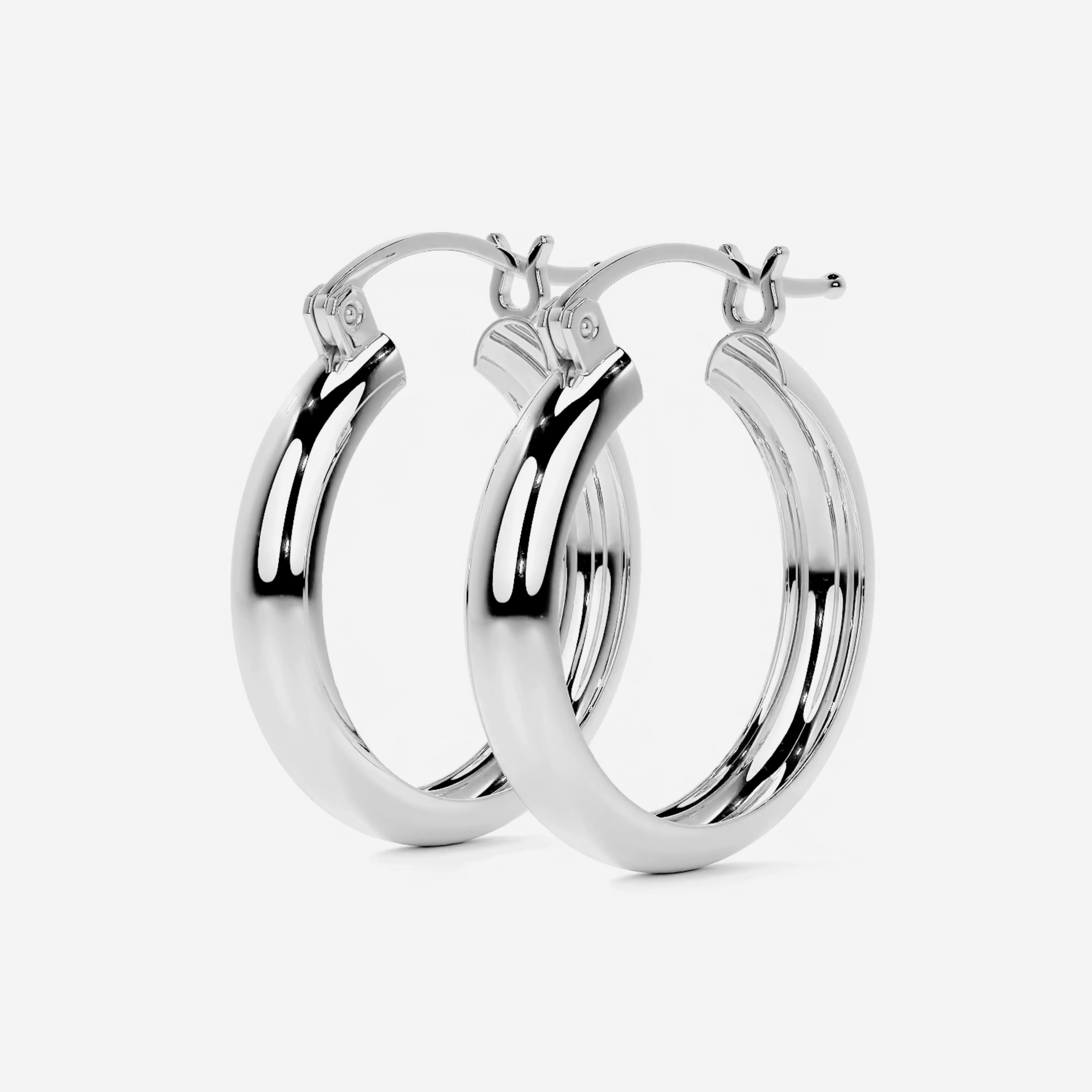 Arracada Bangle Para Mujer De Plata 925 Lisa 4 mm de Ancho