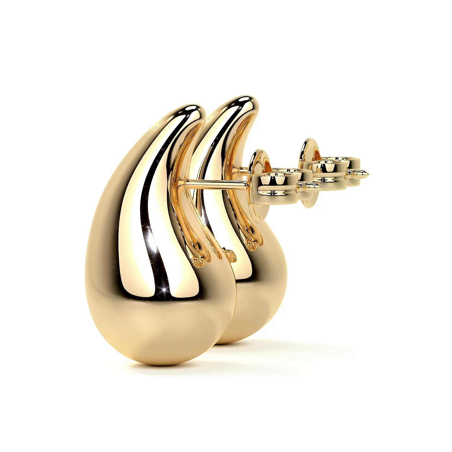 Arete De Oro 10k En Forma De Gota