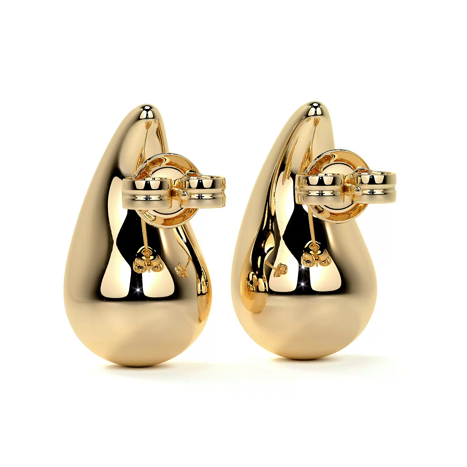 Arete De Oro 10k En Forma De Gota