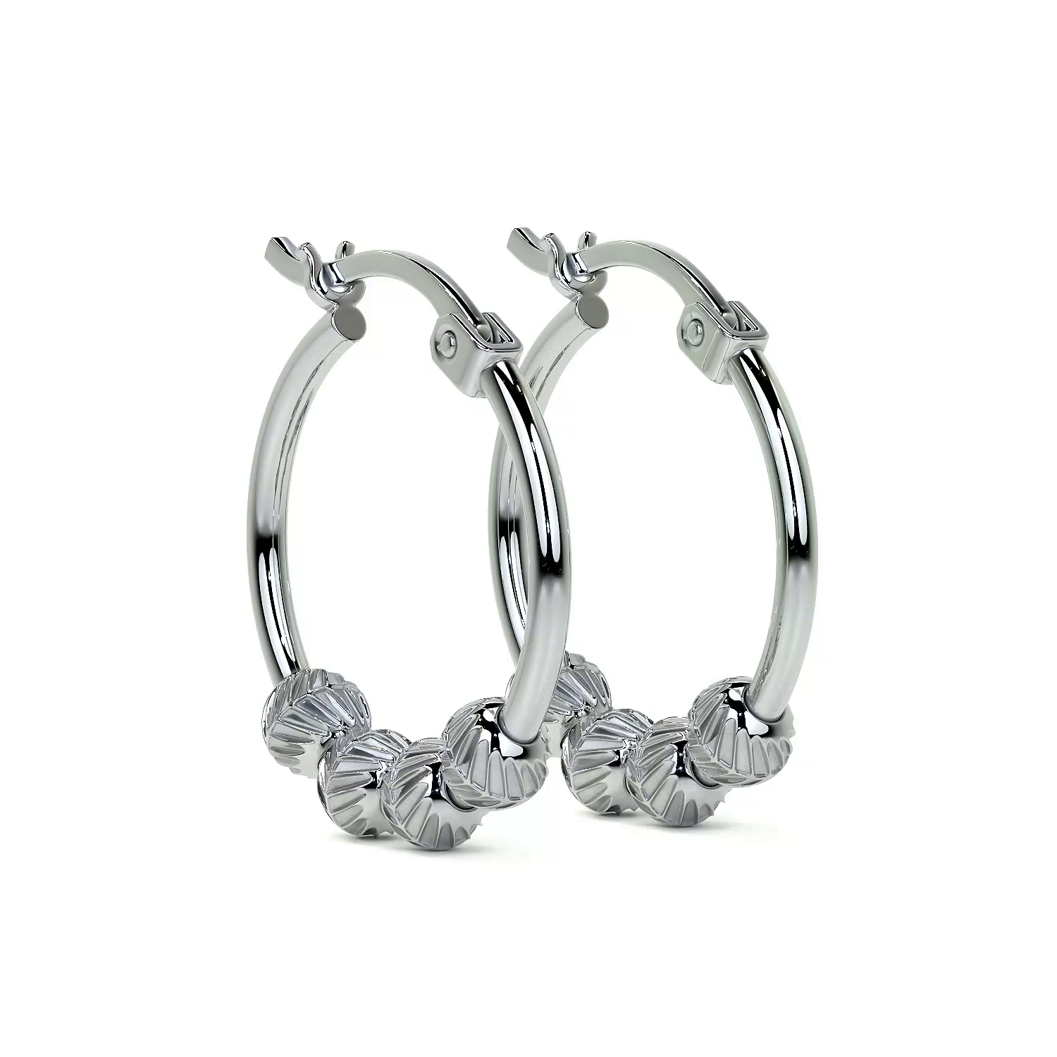 Arete De Plata Ley 925 Para Mujer Con Bola Diamantada