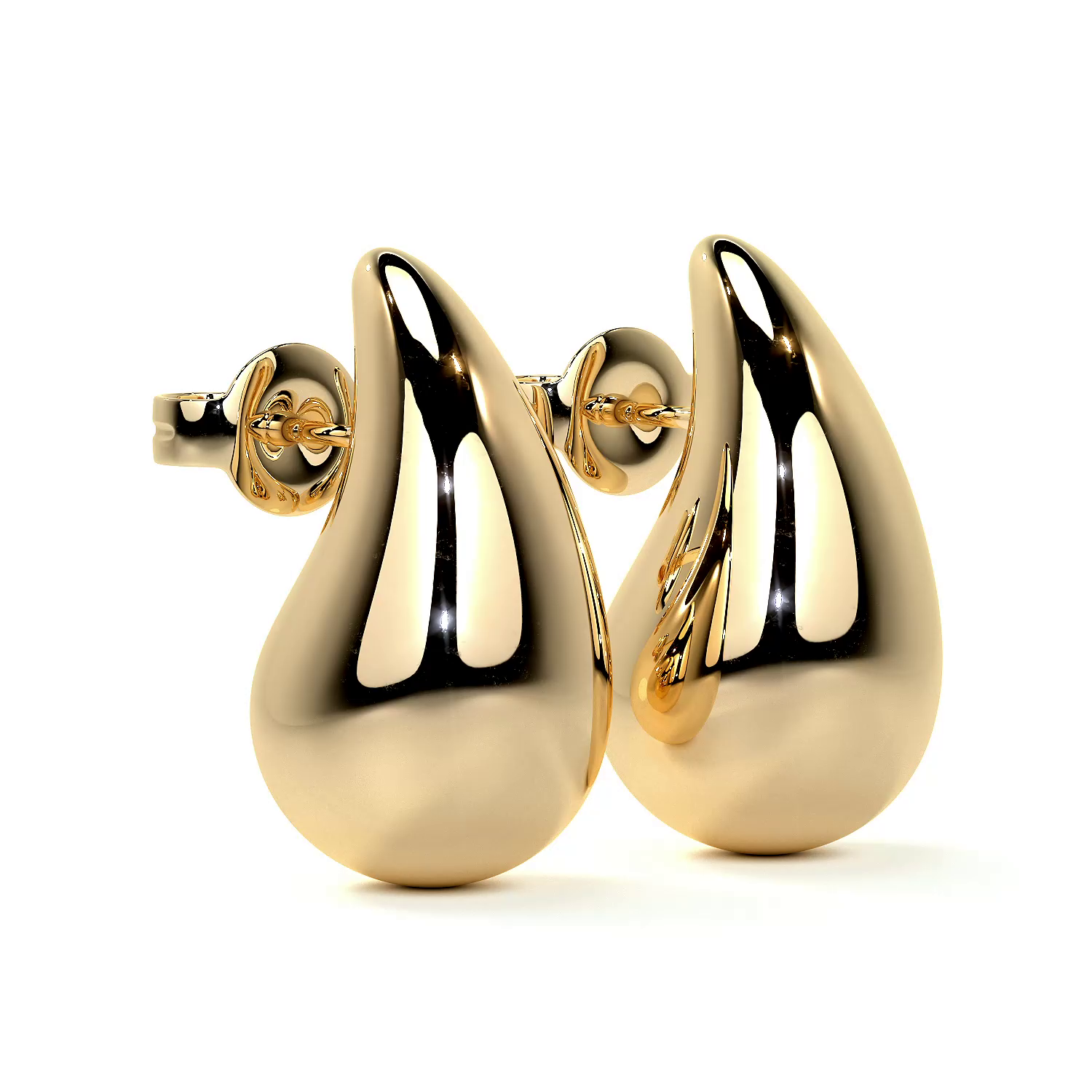 Arete De Oro 10k En Forma De Gota