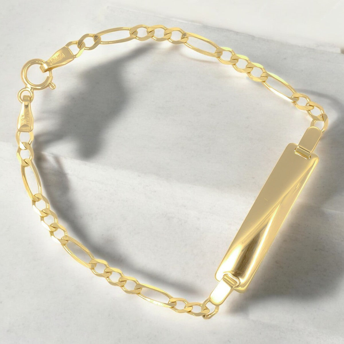 Esclava Italiana Figaro 3x1 De 10 Quilates 2.7mm, 14cm