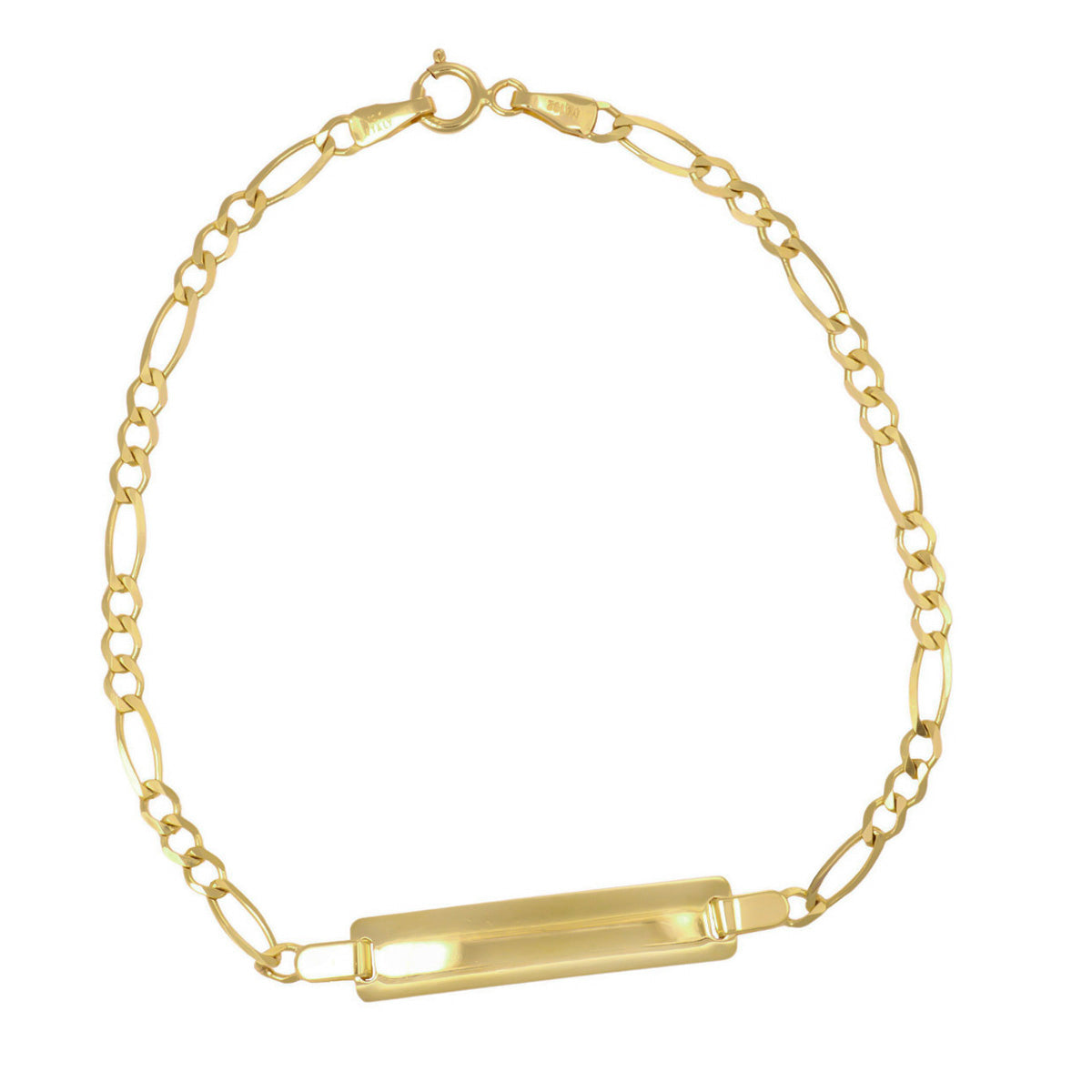 Esclava Italiana Figaro 3x1 De 10 Quilates 2.7mm, 18cm