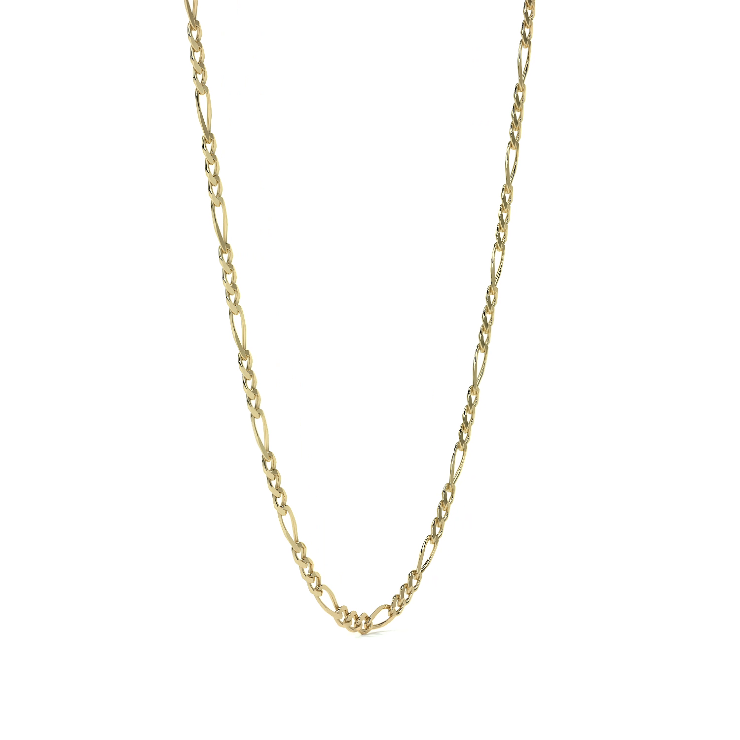 Cadena De Oro Hombre Italiana Figaro 14k Calibre 2.6 Mm