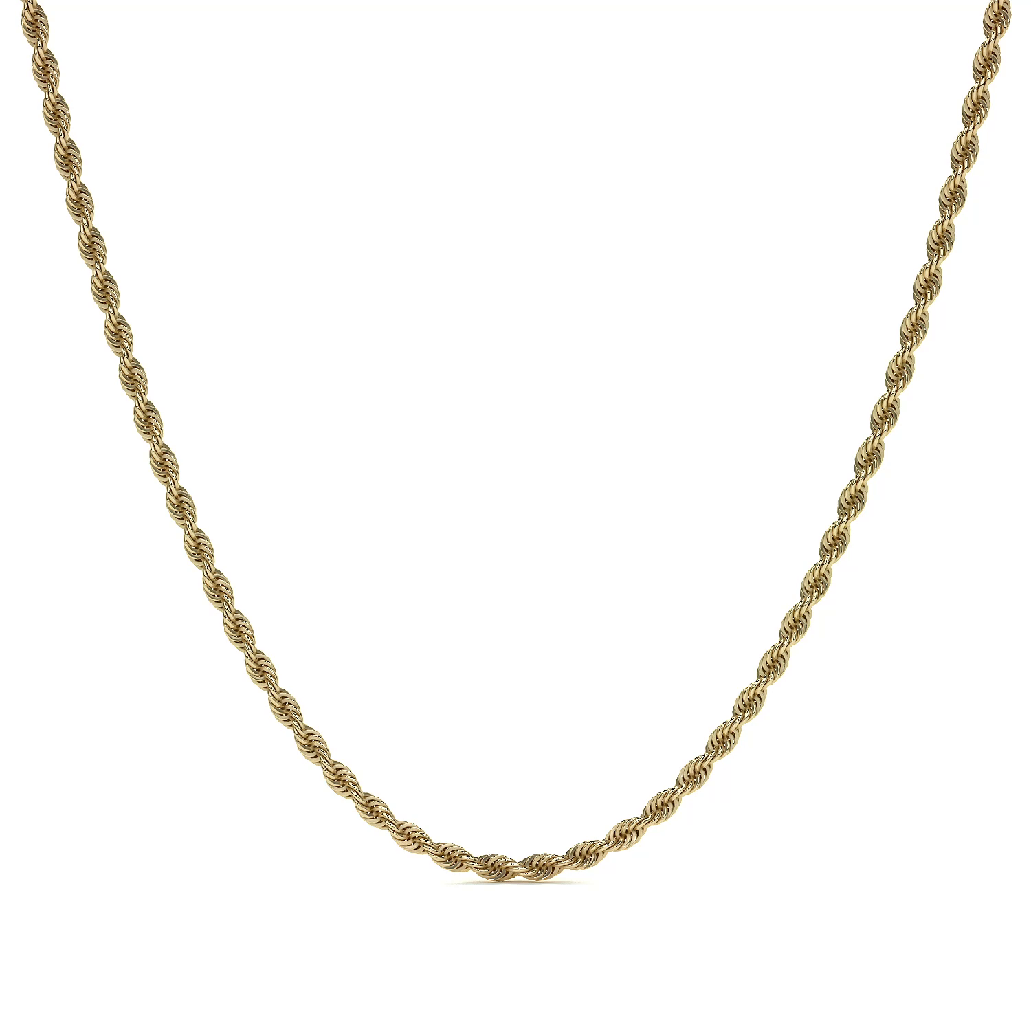 Cadena De Oro Hombre Italiano Torsal 10k Calibre 2.4mm