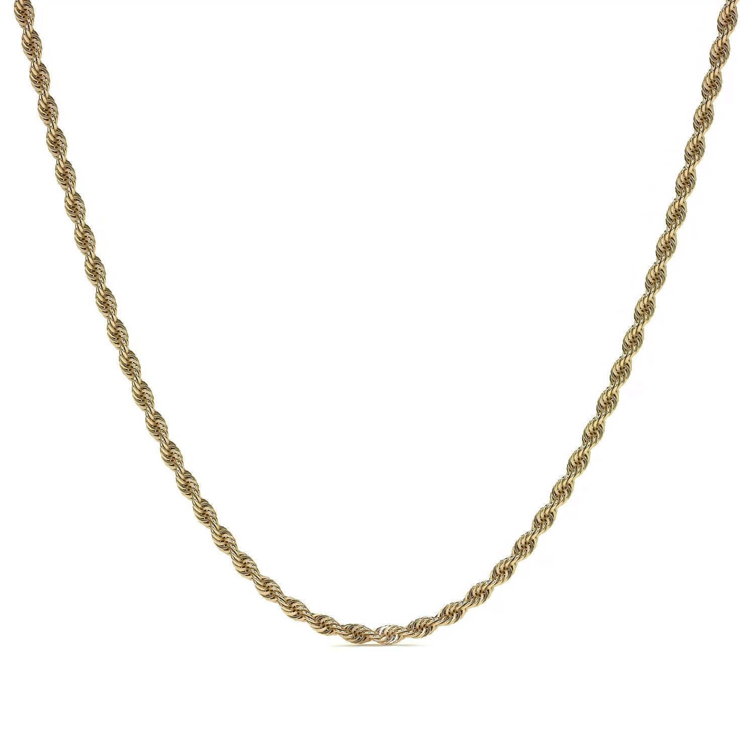Cadena De Oro Hombre Italiano Torsal 10k Calibre 2.4mm