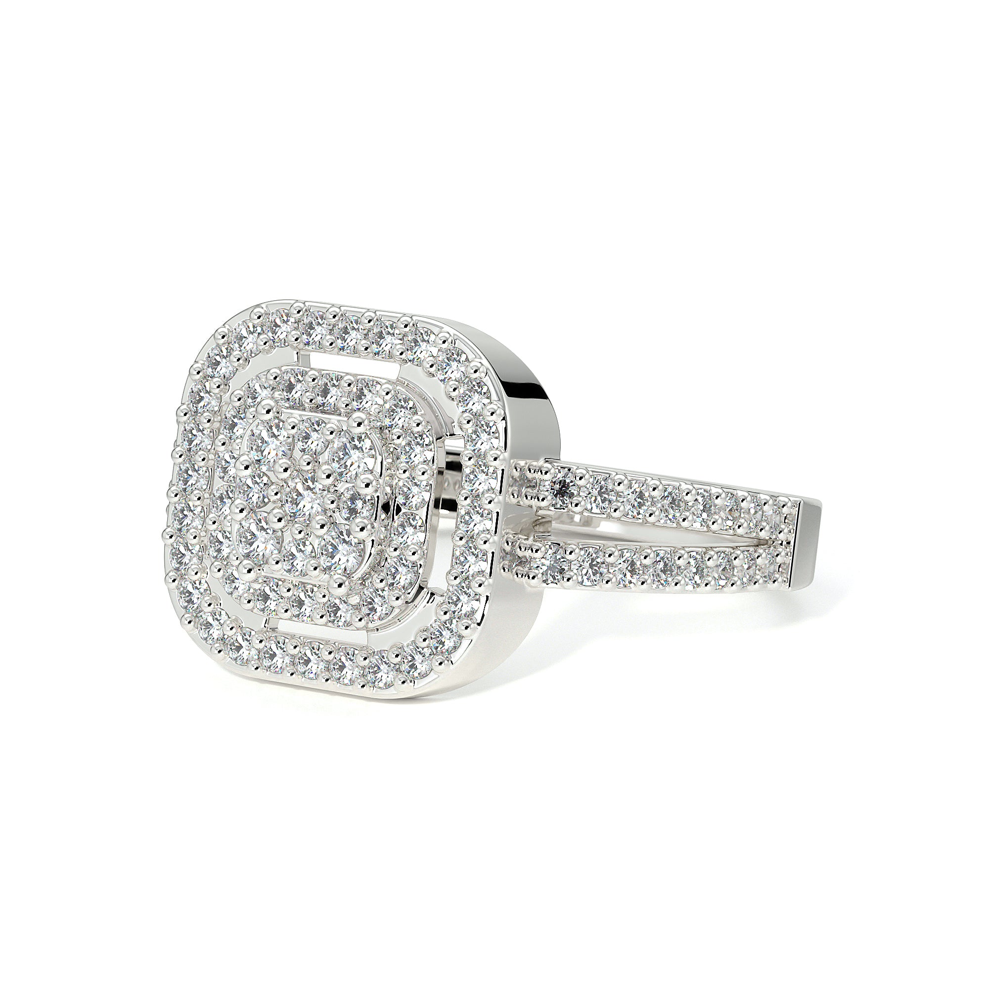 Anillo De Compromiso Promesa De Plata Con Moissanita