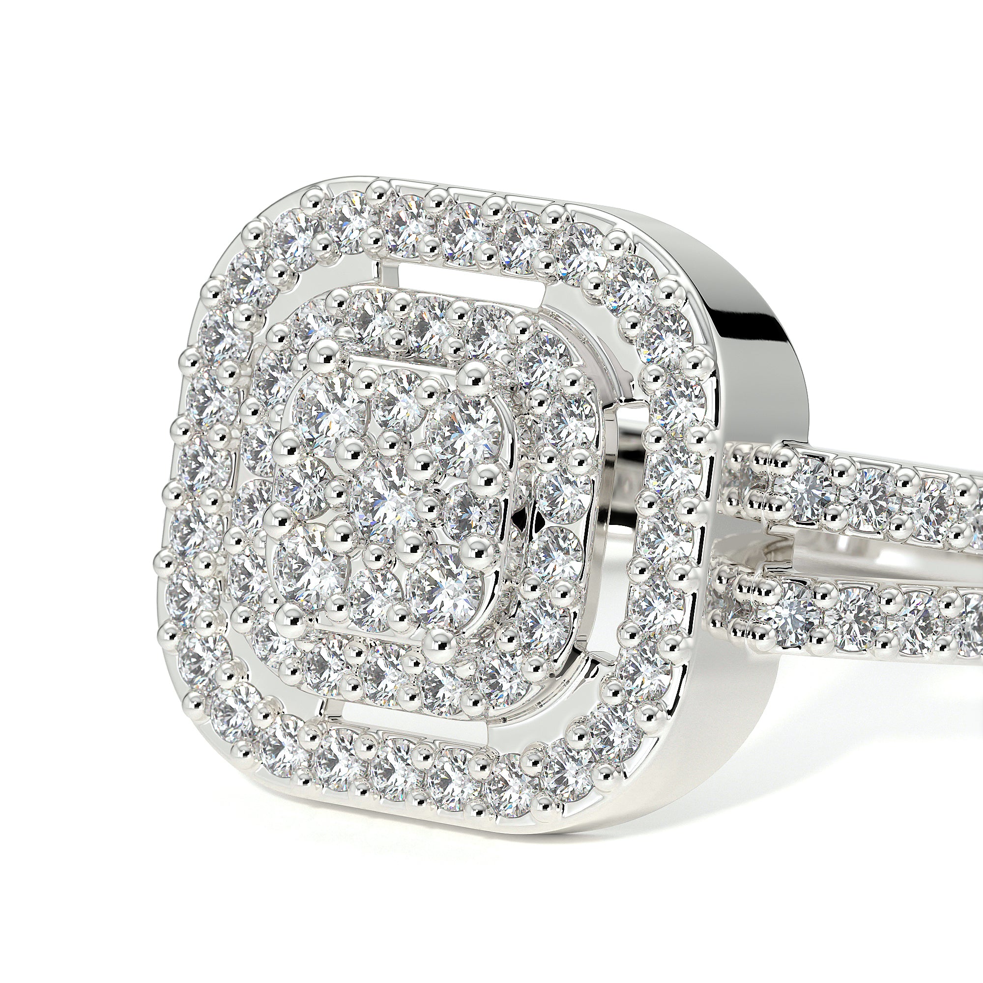 Anillo De Compromiso Promesa De Plata Con Moissanita
