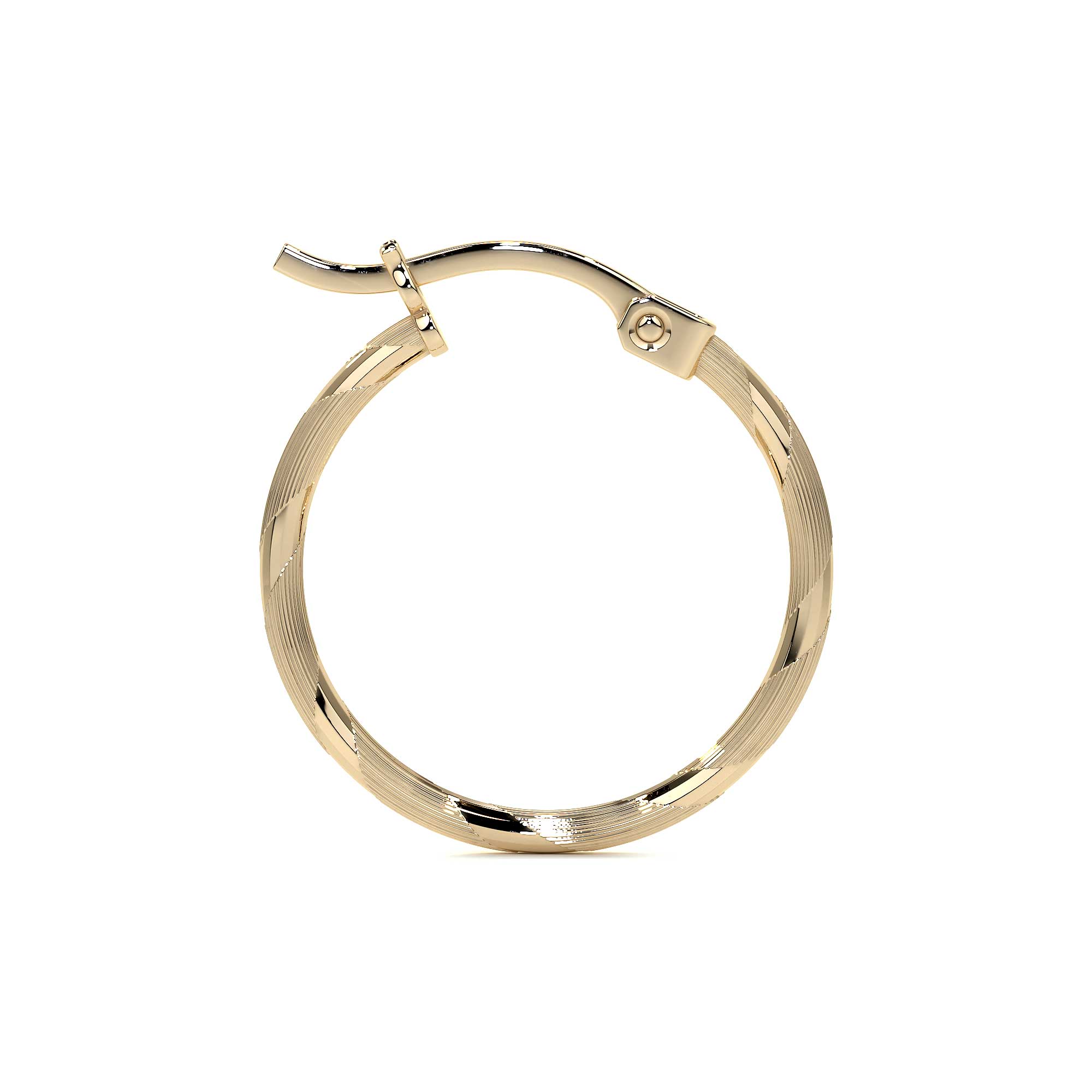 Arete Arracada Con Diamantado Cordon Blue De Oro