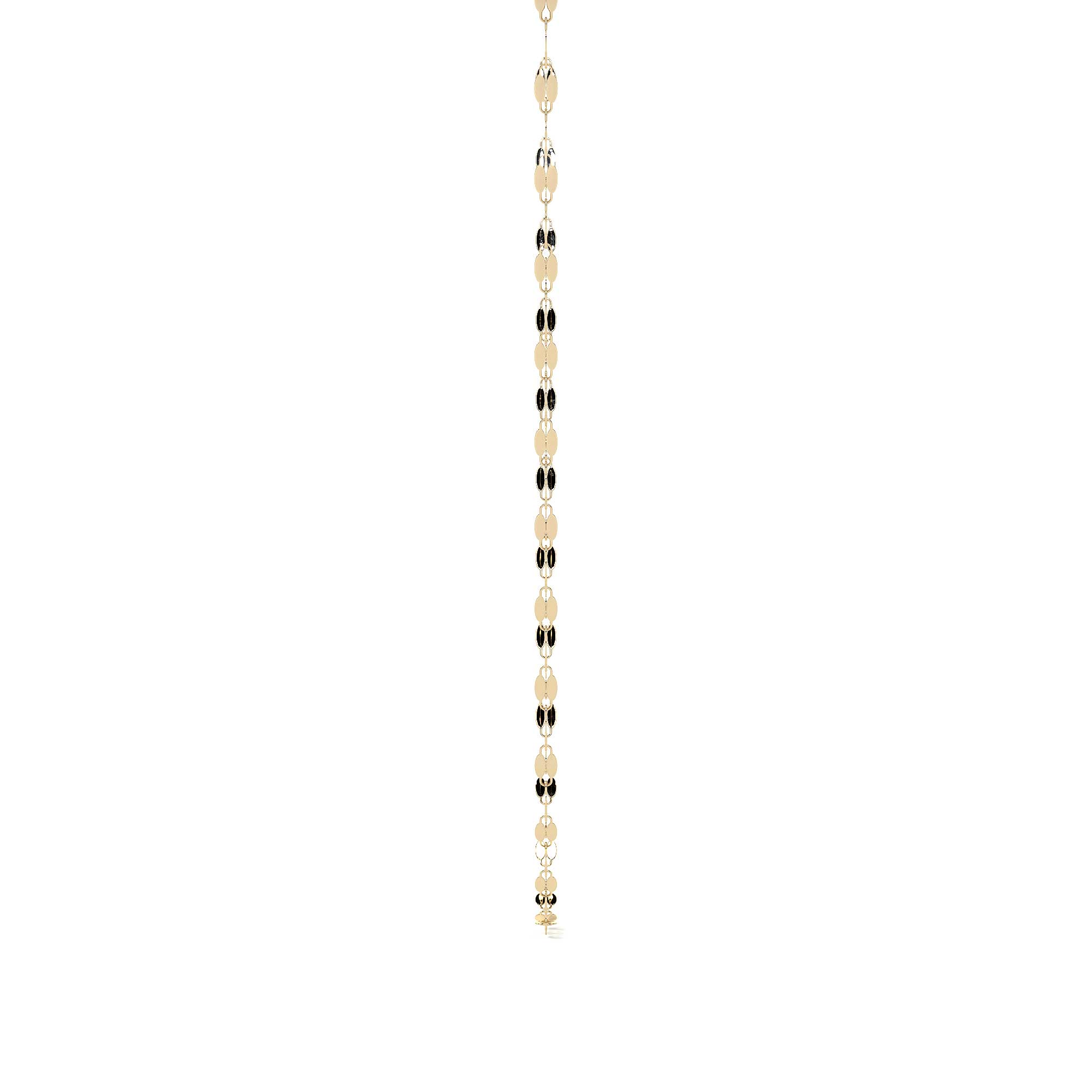 10k Italian Gold Chain, Coffee Bean Style, 40 cm