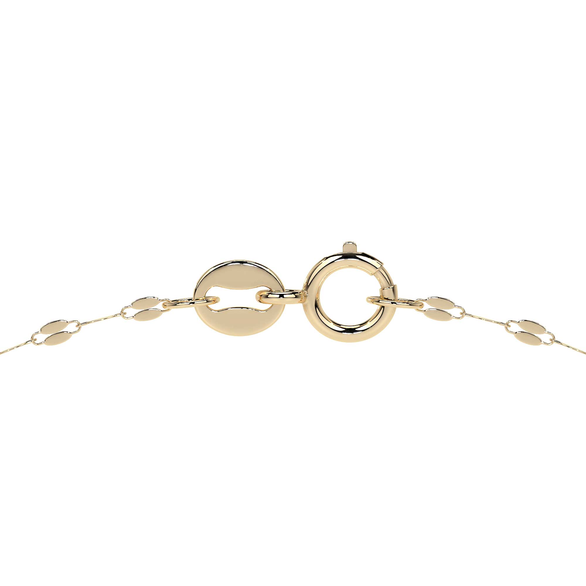 10k Italian Gold Chain, Coffee Bean Style, 40 cm