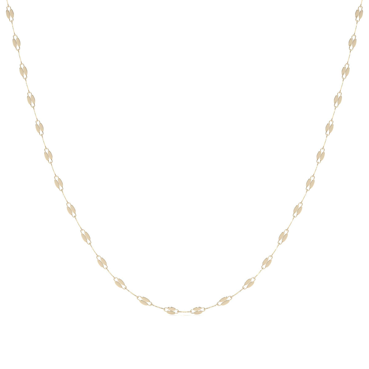 Cadena De Oro 10k Grano De Café 2.3mm