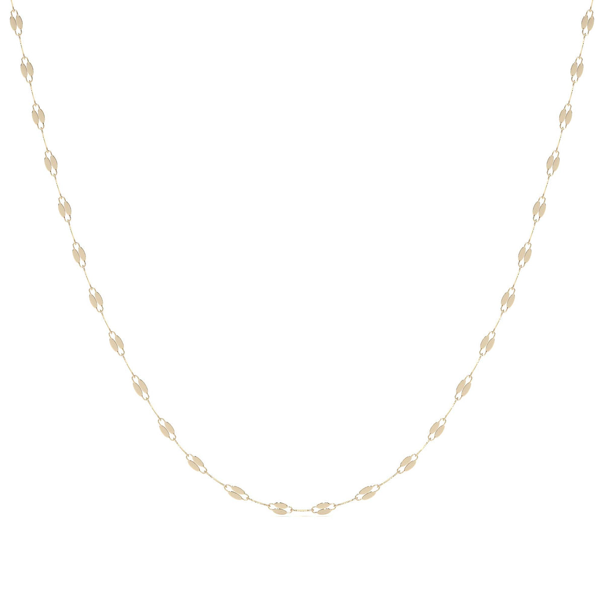 Cadena De Oro 10k Grano De Café 2.3mm