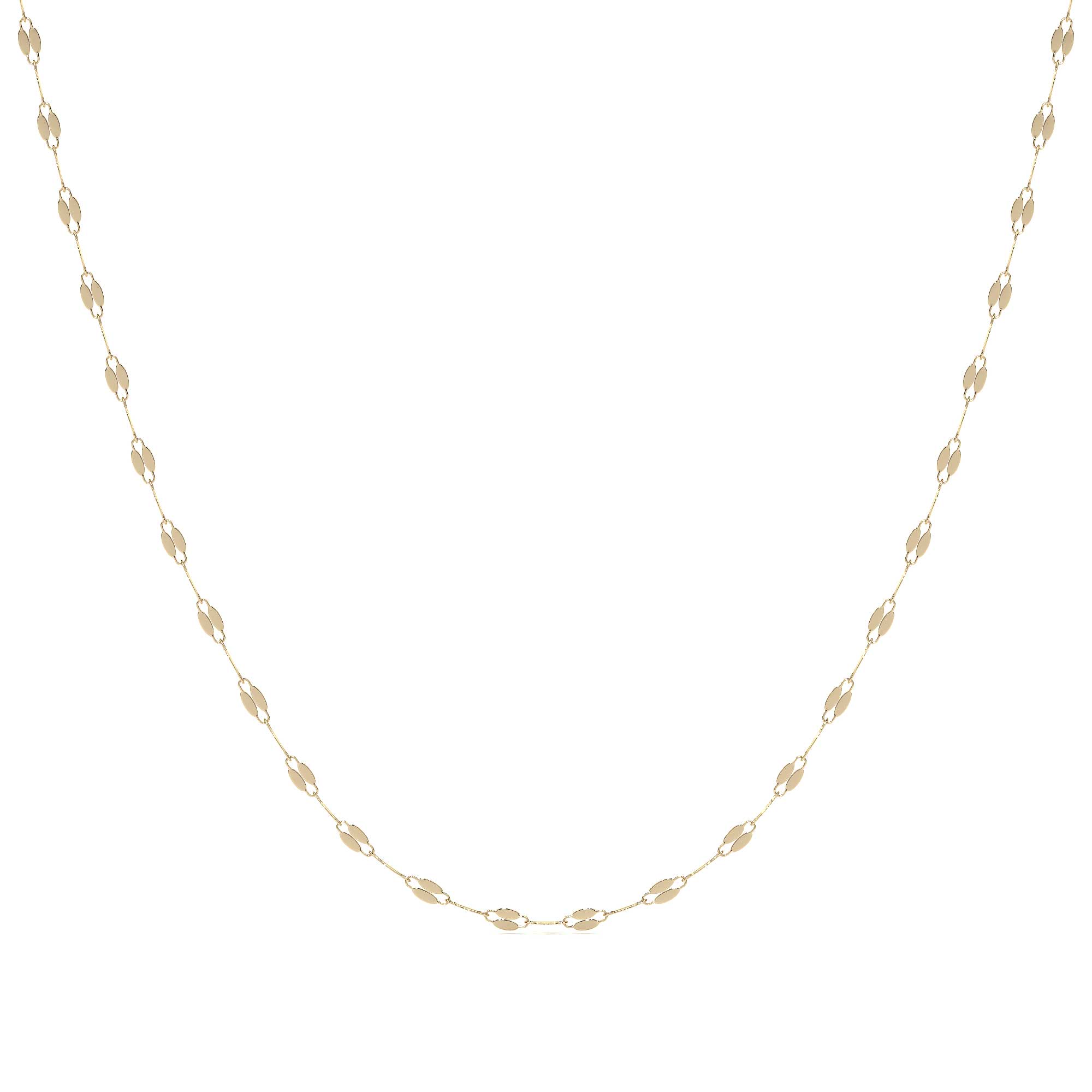 Cadena De Oro De 10k Grano De Café De 40 Cm De 2.3 Mm 1.5 Gr