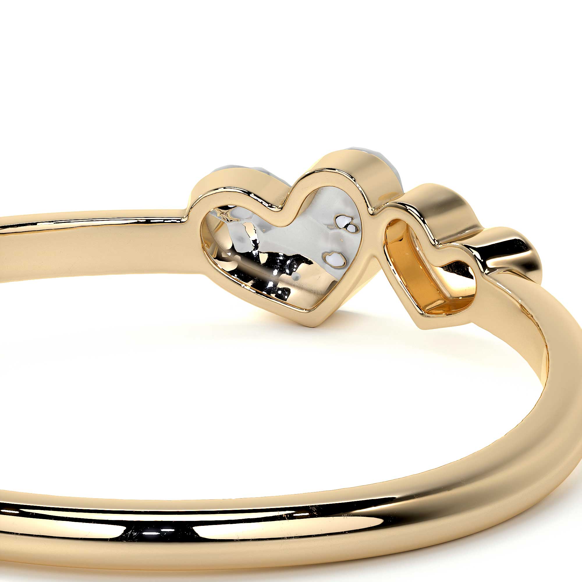 14k Gold Ring With Rhodium Plated Heart