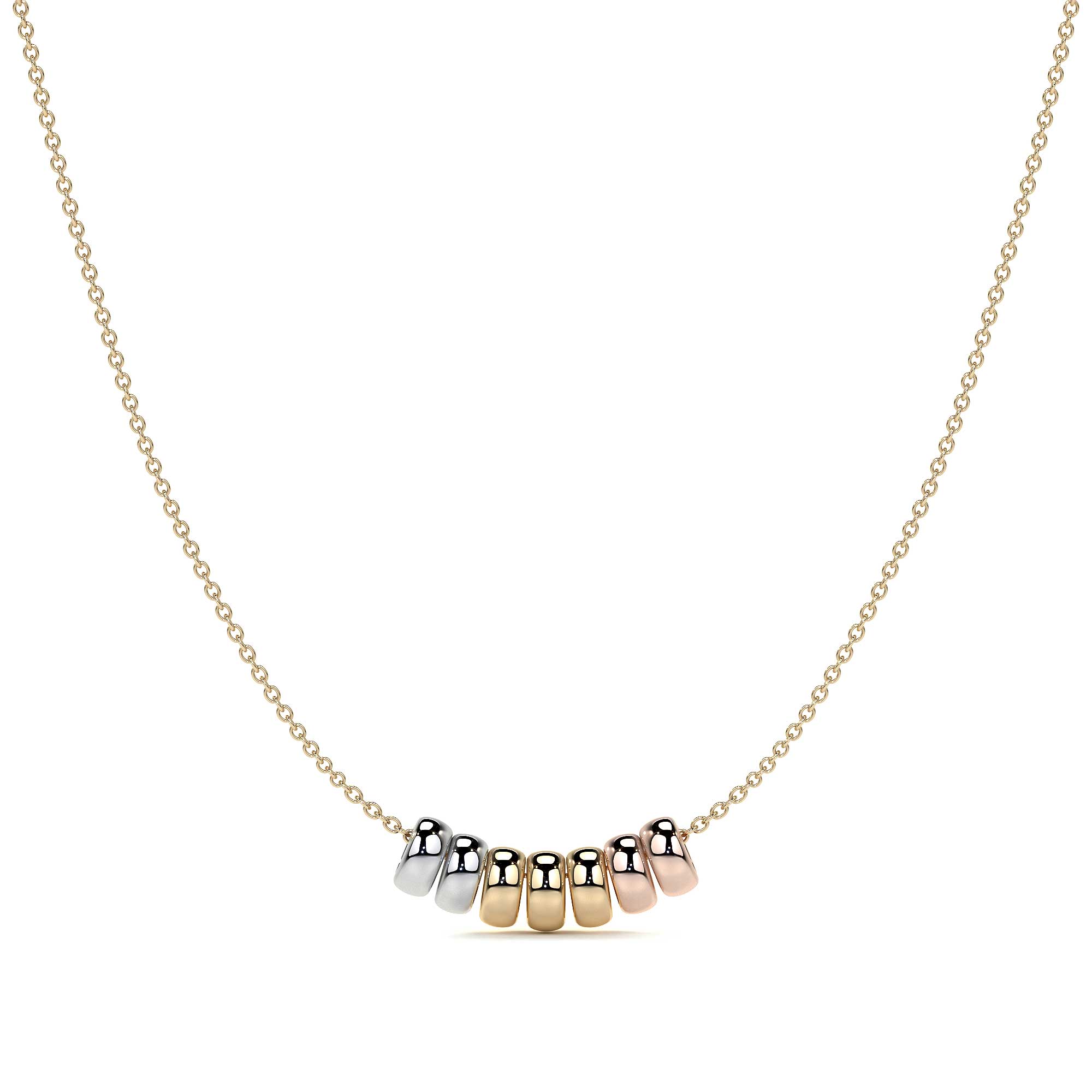 Cadena De Oro Mujer Italiana Gargantilla Semanario Aros Tricolor