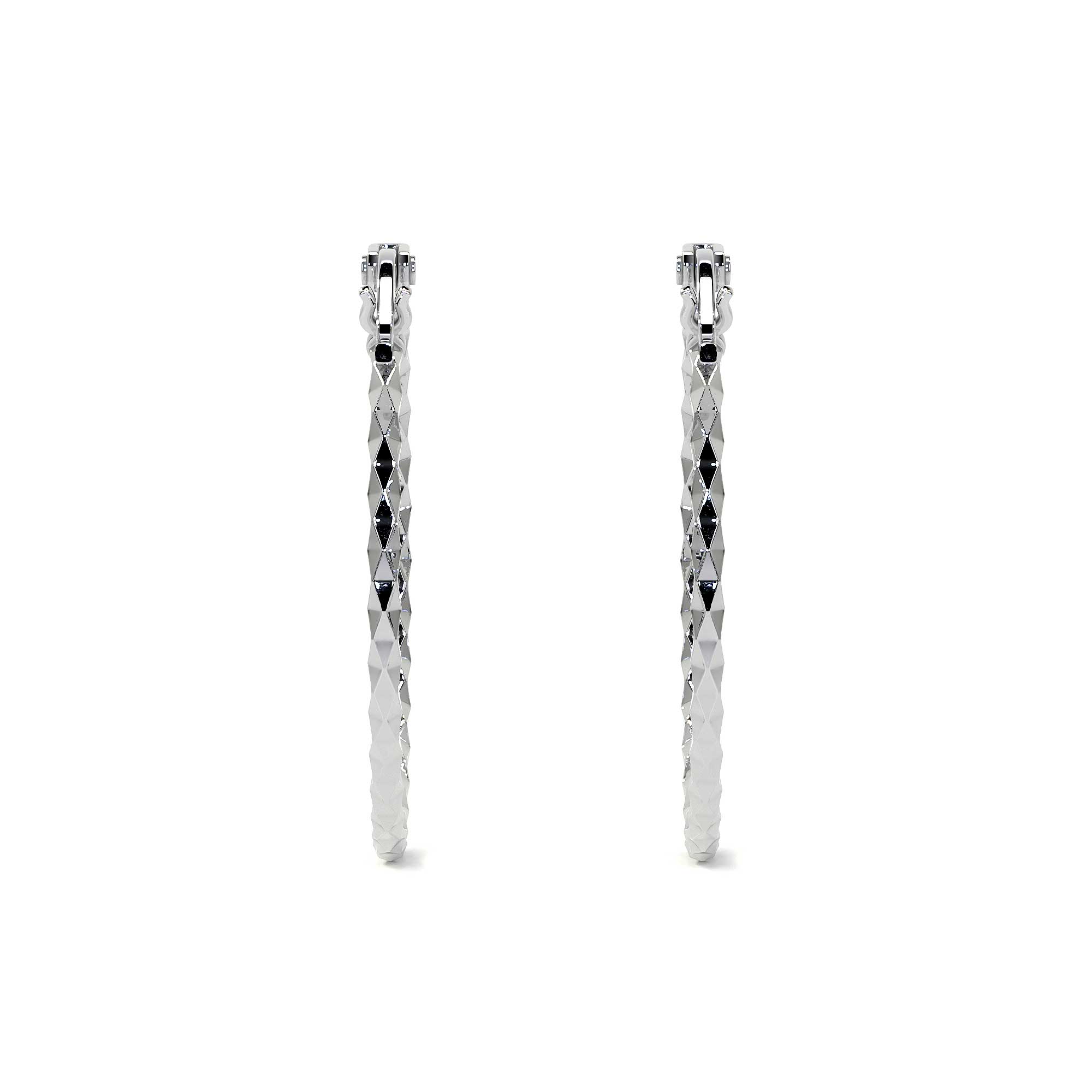 Arete Arracada Diamantada De Plata Ley 925 Para Mujer Confeti