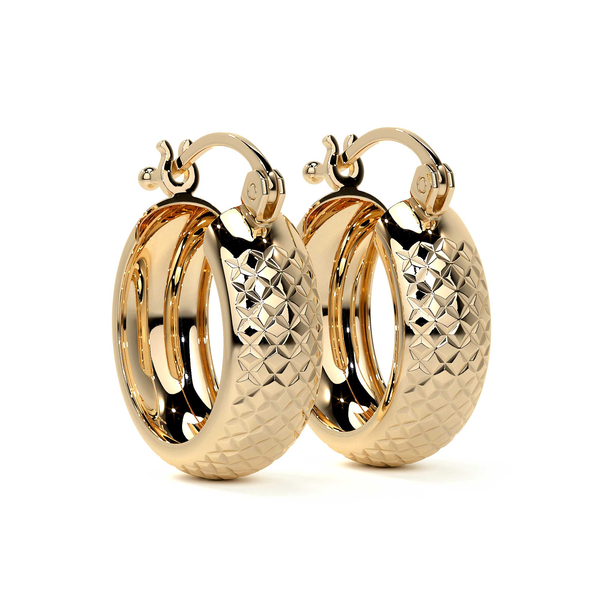 Arete Arracada Diamantada De Plata Ley 925 Tipo Bangle