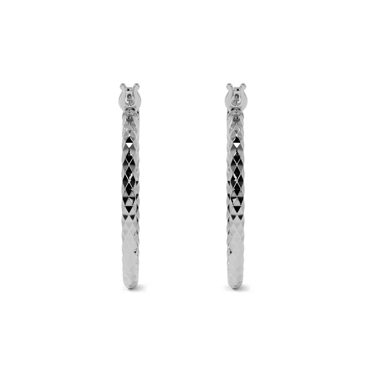 Arete De Plata 925 Para Mujer Con Diamantado Panal De 12mm