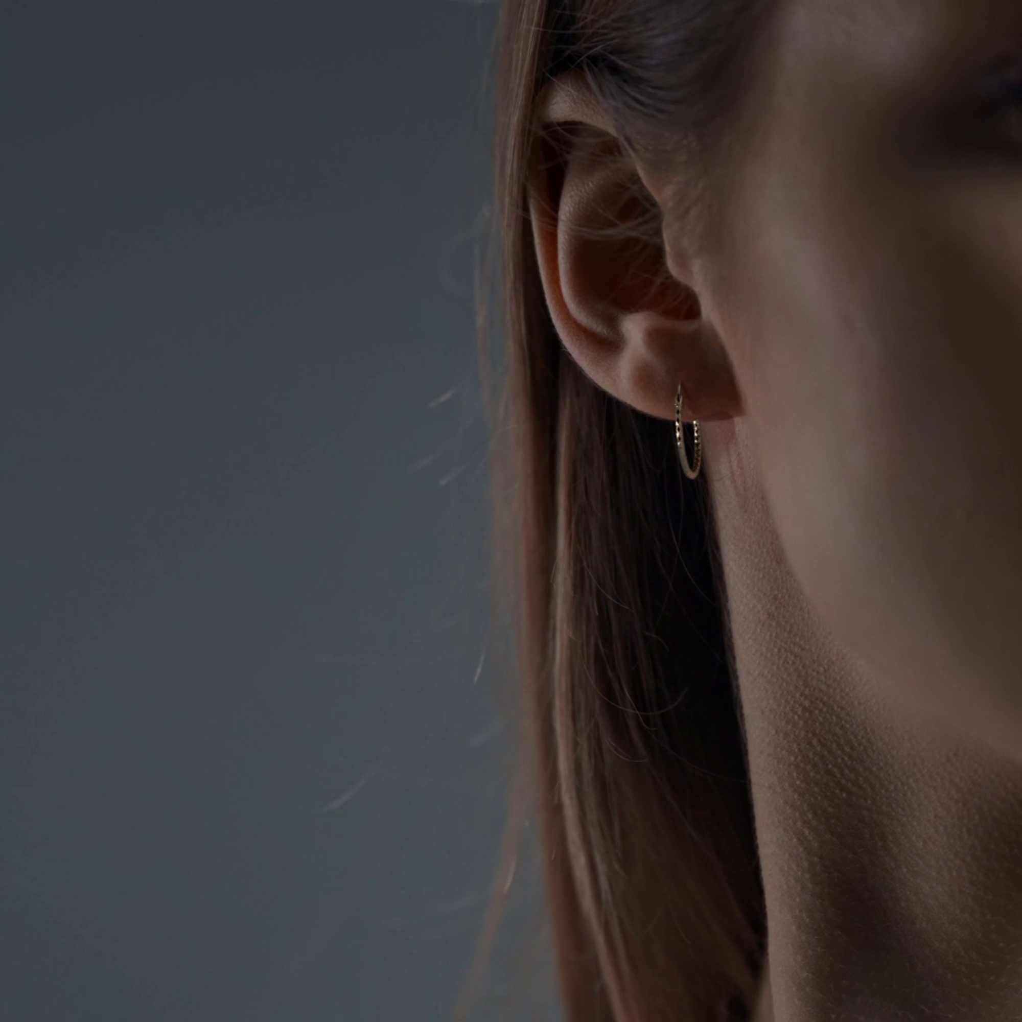 Arete Arracada De Oro 14k Con Diamantado Estilo Panal