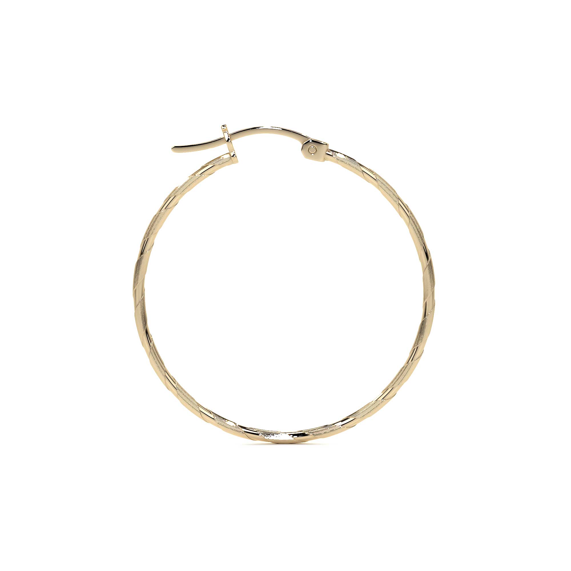 Arete Arracada Con Diamantado Cordon Blue De Oro