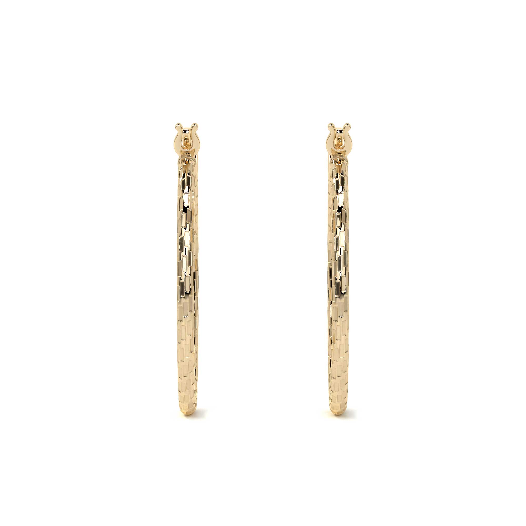 Arete Arracada Diamantada De Oro 10k Estilo Dominó