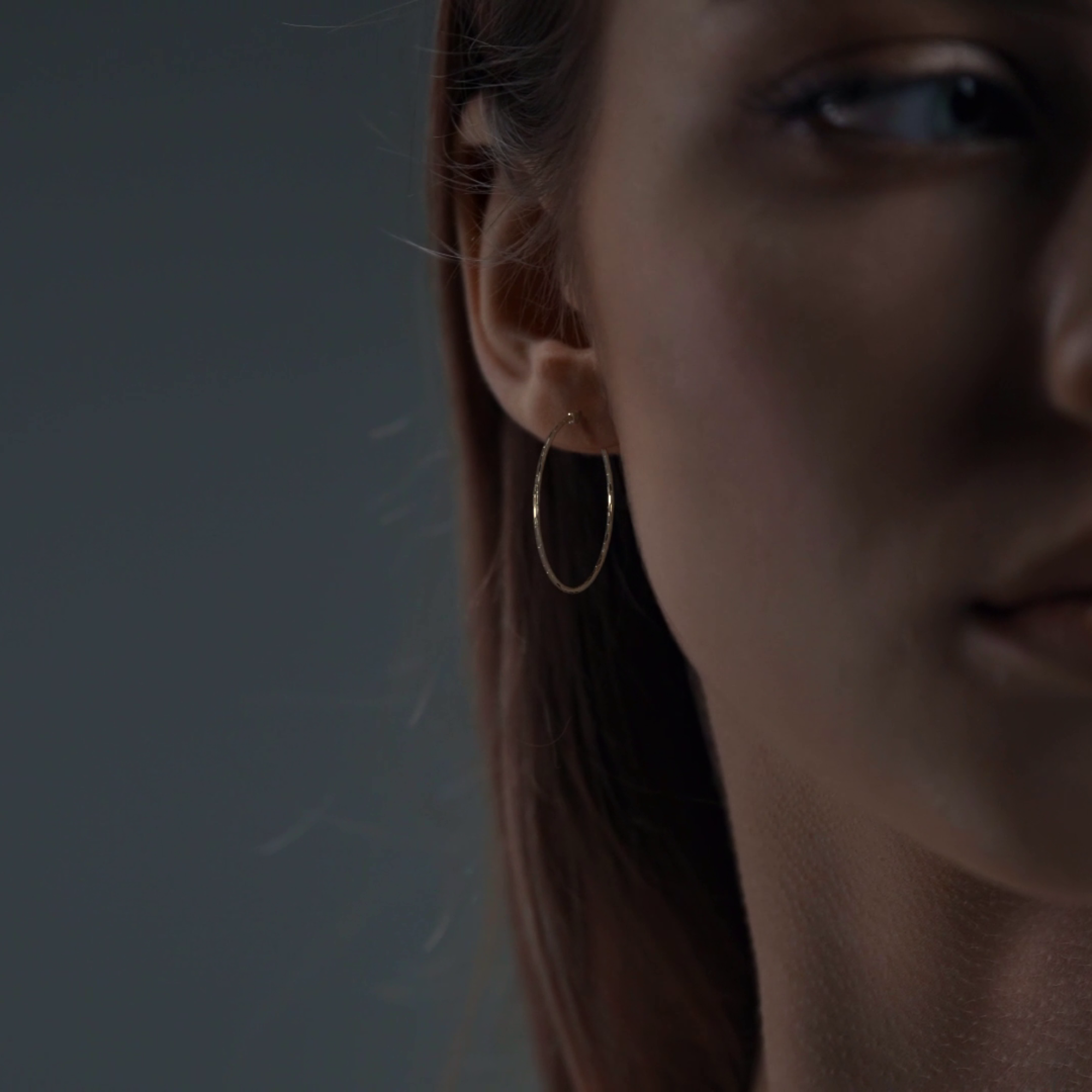 Arete Arracada Diamantada De Oro 14k Estilo Dominó